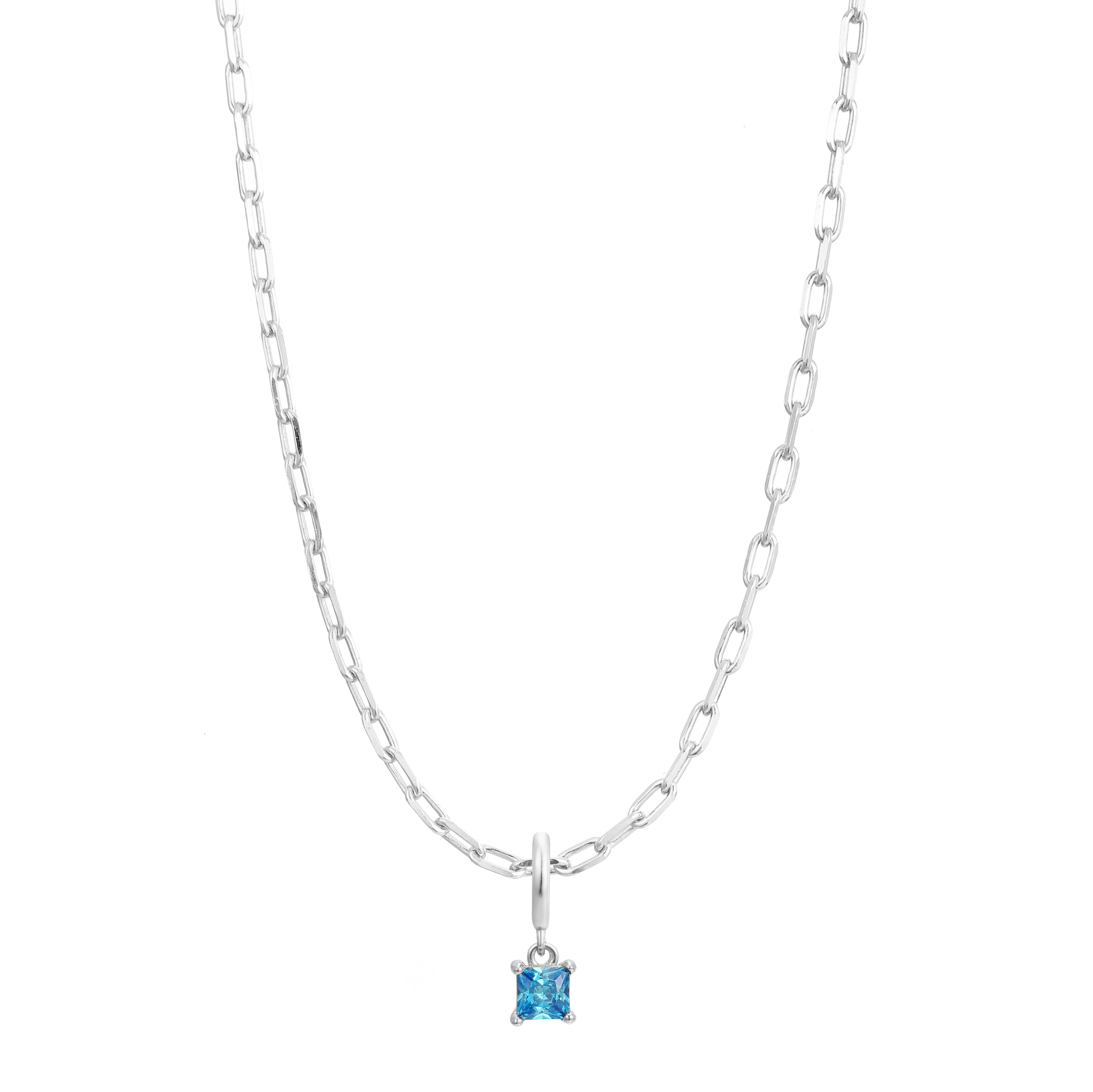 March Birthstone Necklace Charm