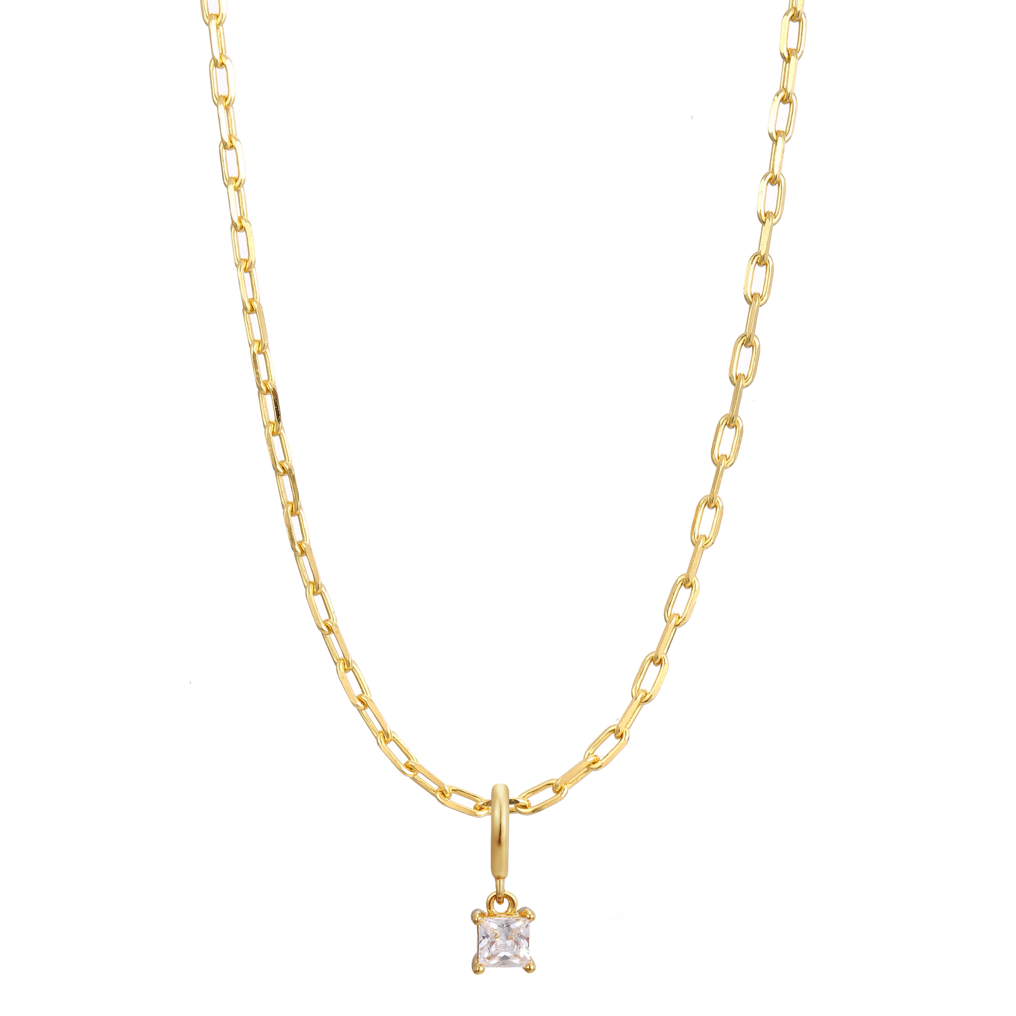 April Birthstone Necklace Charm