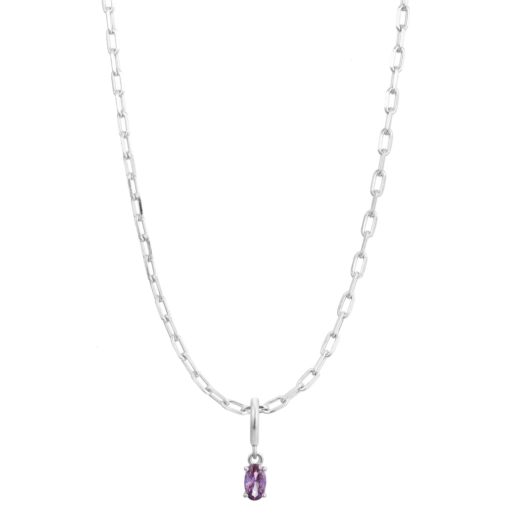 February Birthstone Necklace Charm