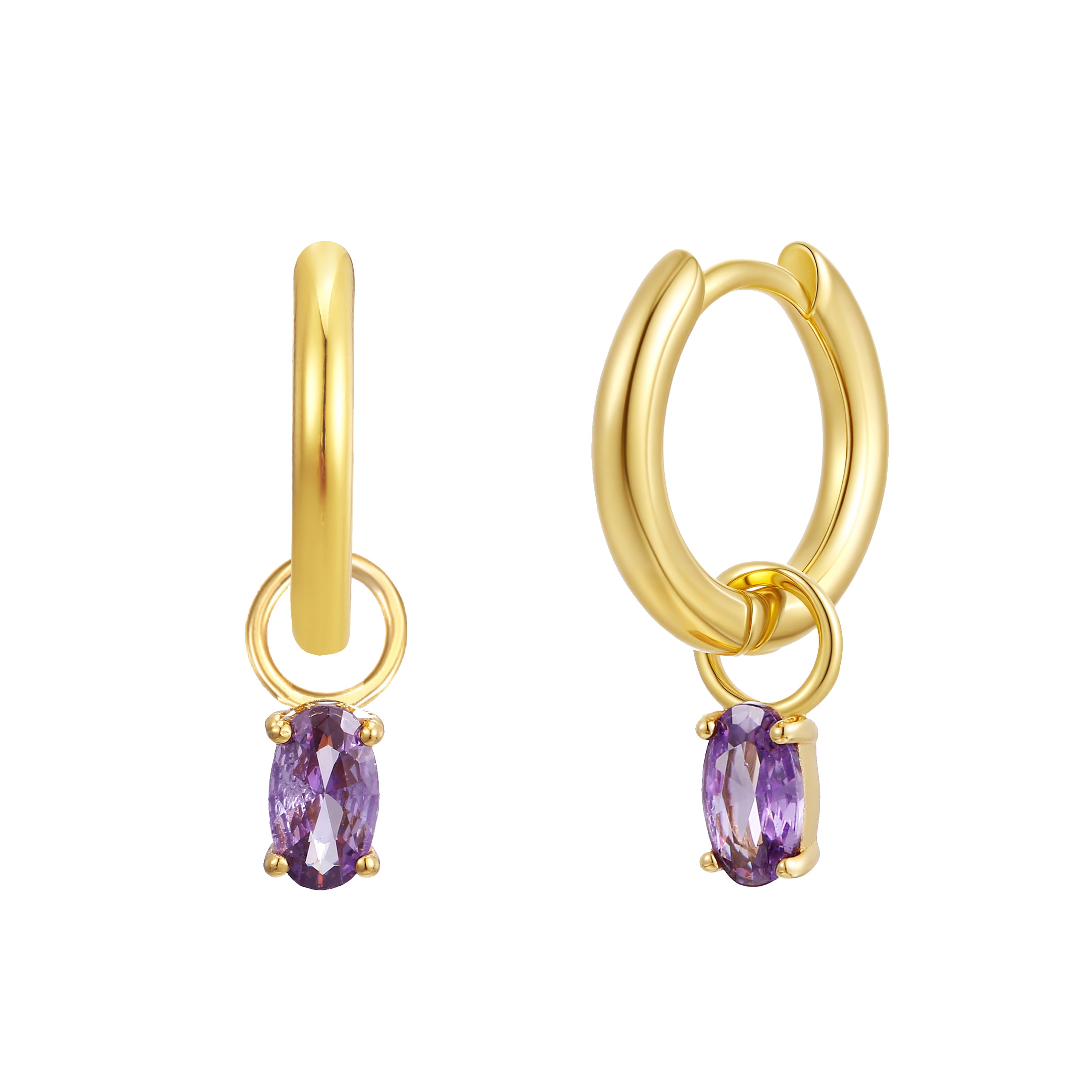 February Birthstone Earring Charm