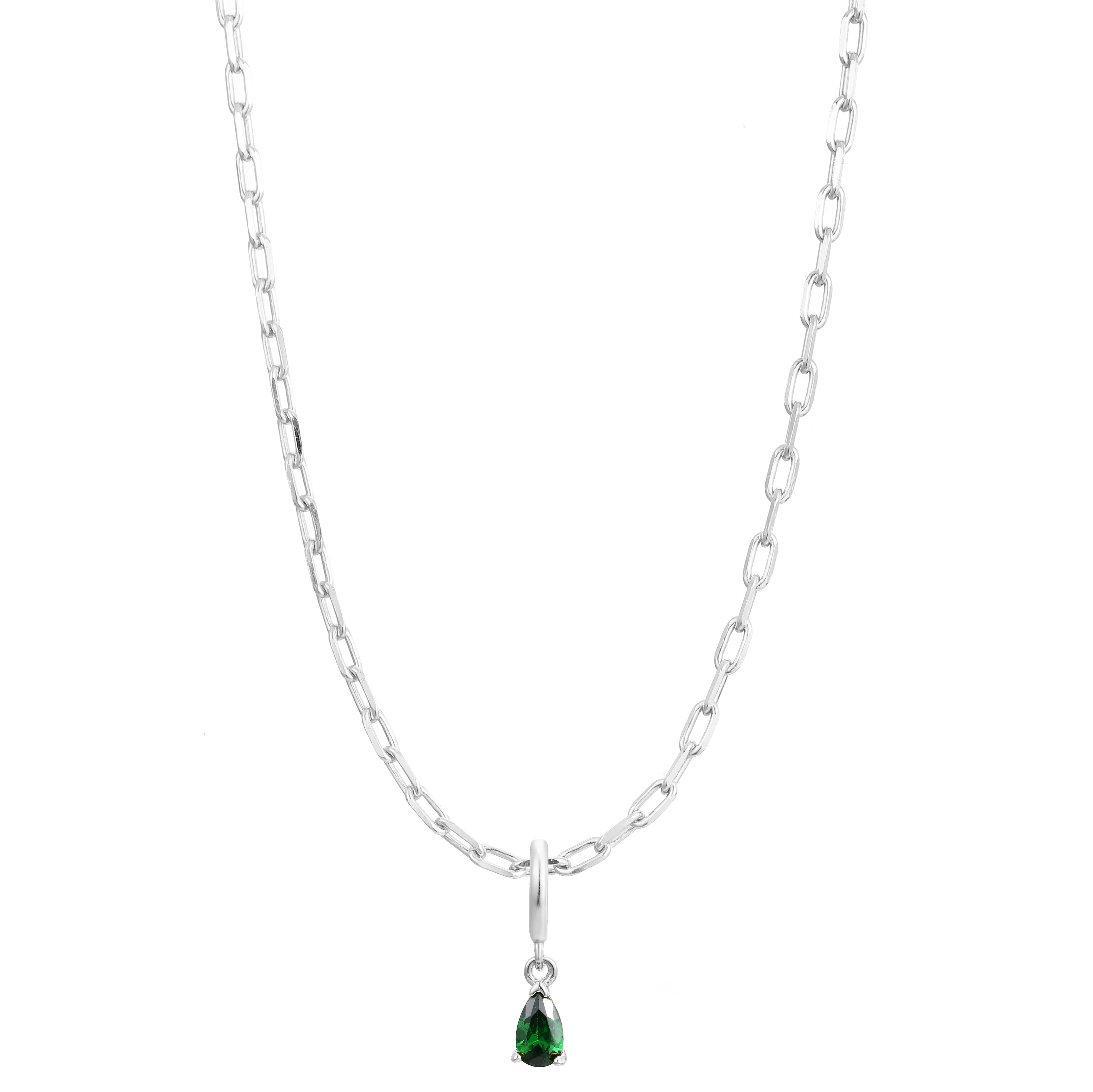 May Birthstone Necklace Charm