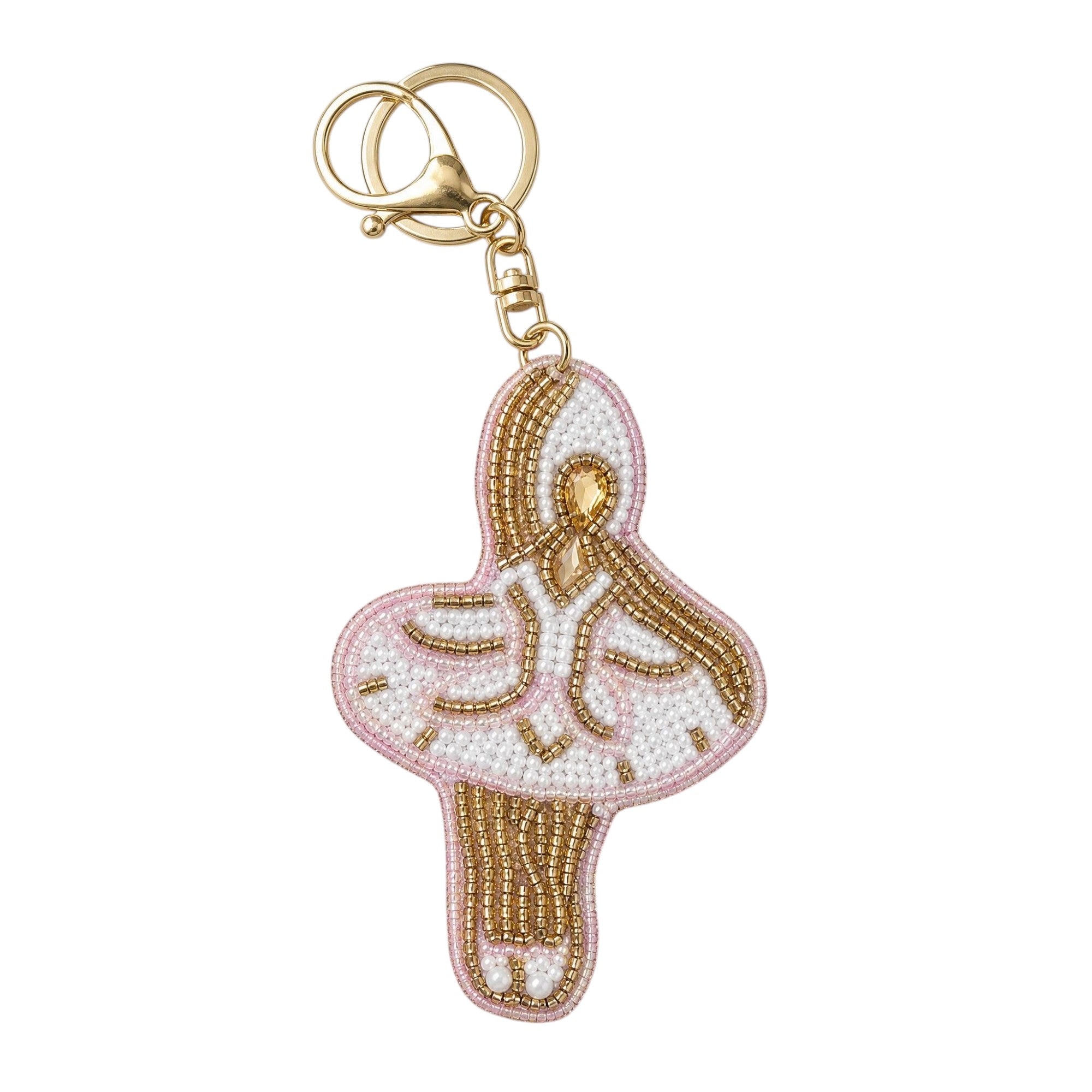 Ballerina Beaded Keyring