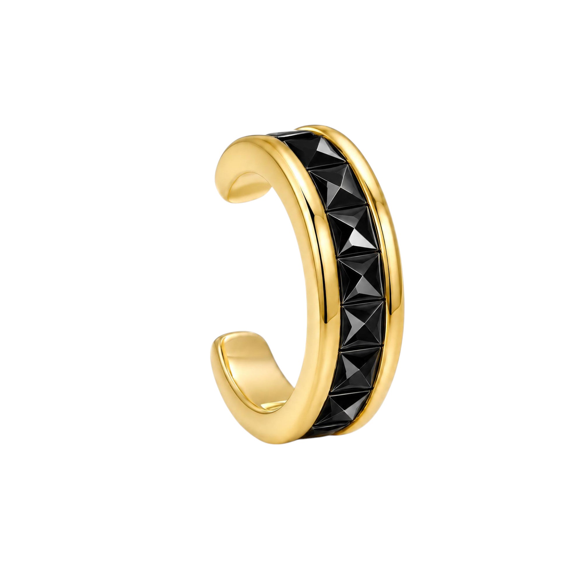 Black Baguette Ear Cuff