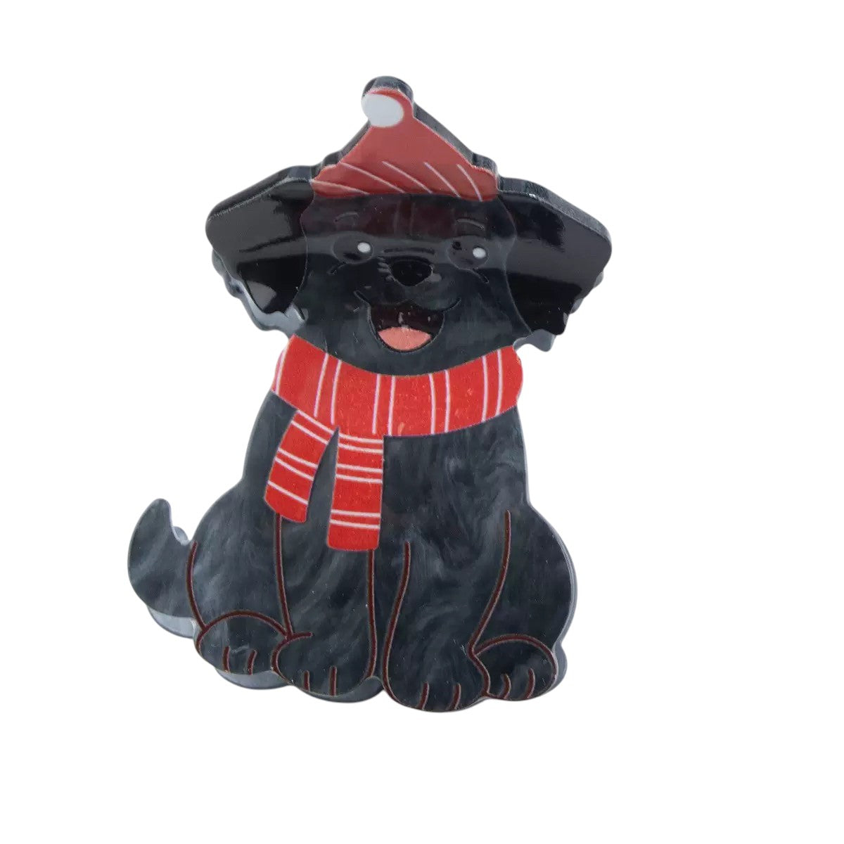 Black Winter Dog Claw Clip
