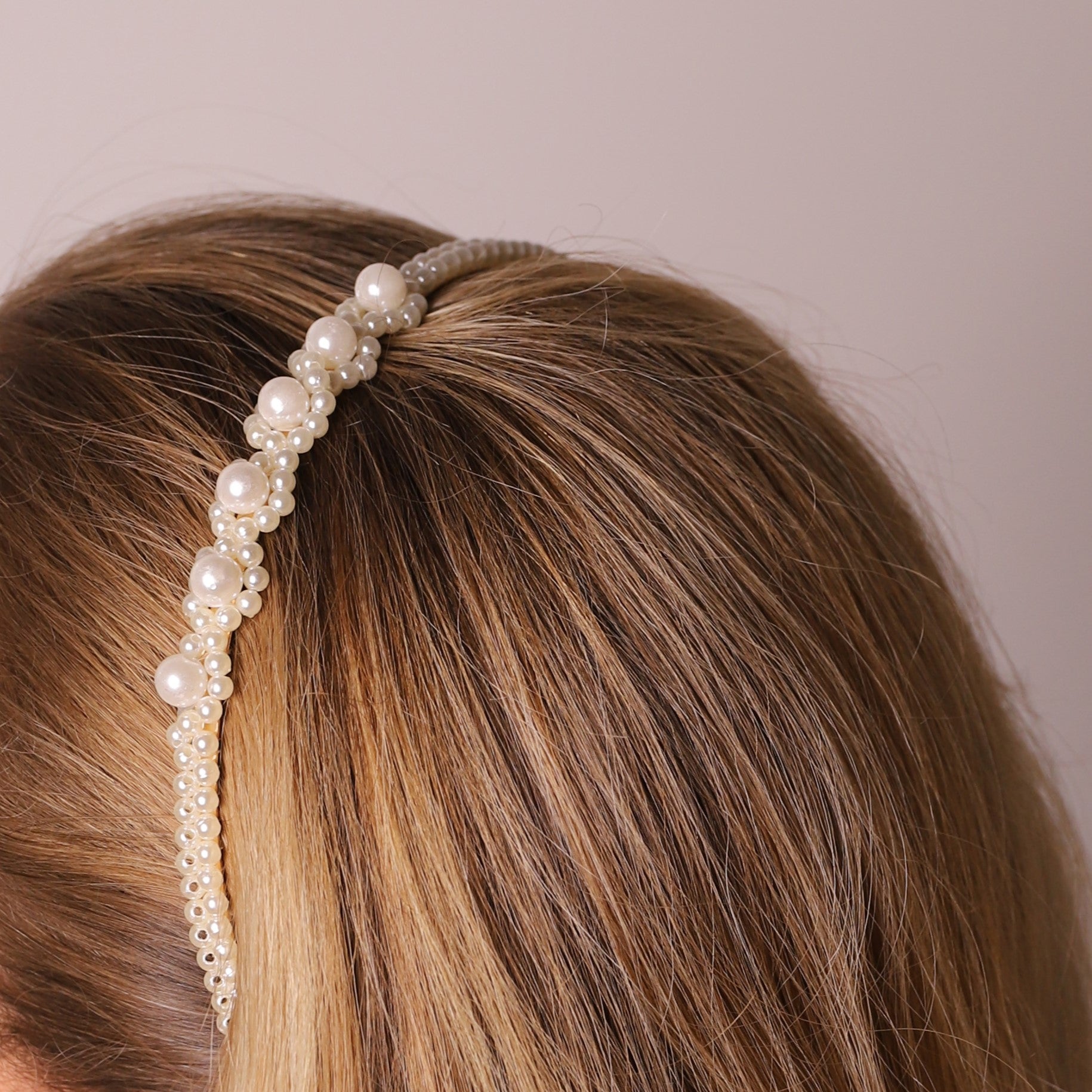Asymmetric Pearl Headband