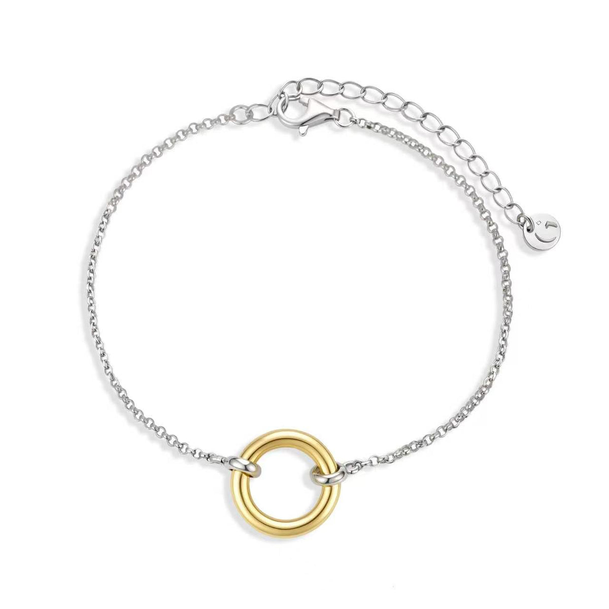 Two Tone Door Knocker Bracelet