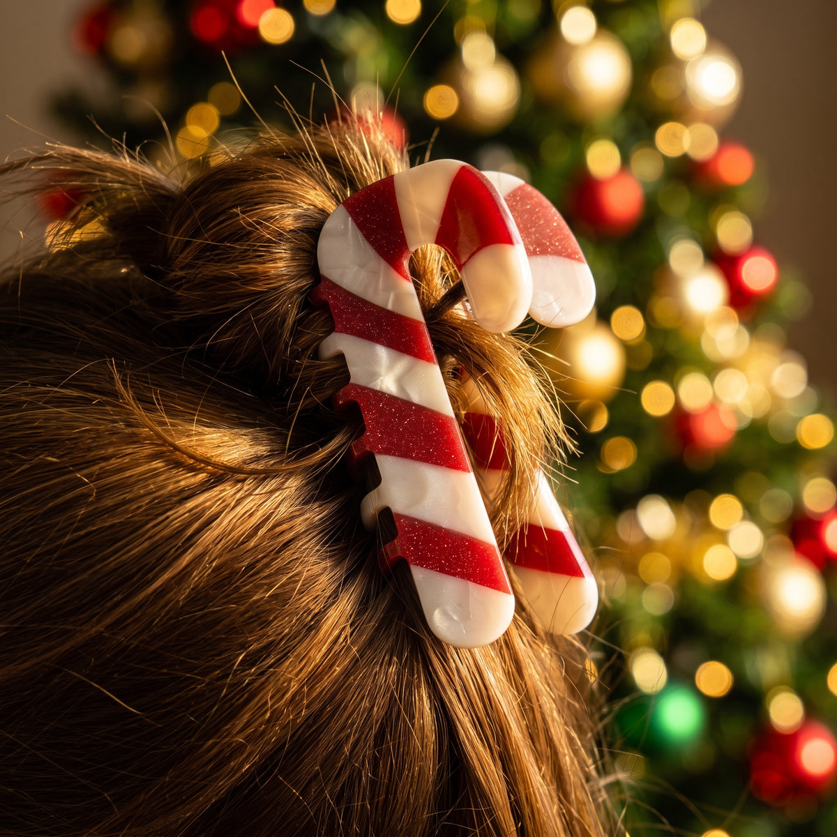 Candy Cane Claw Clip