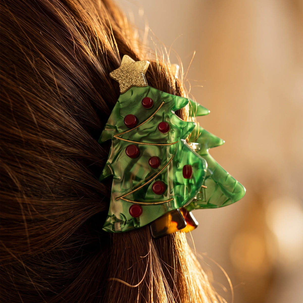 Christmas Tree Claw Clip