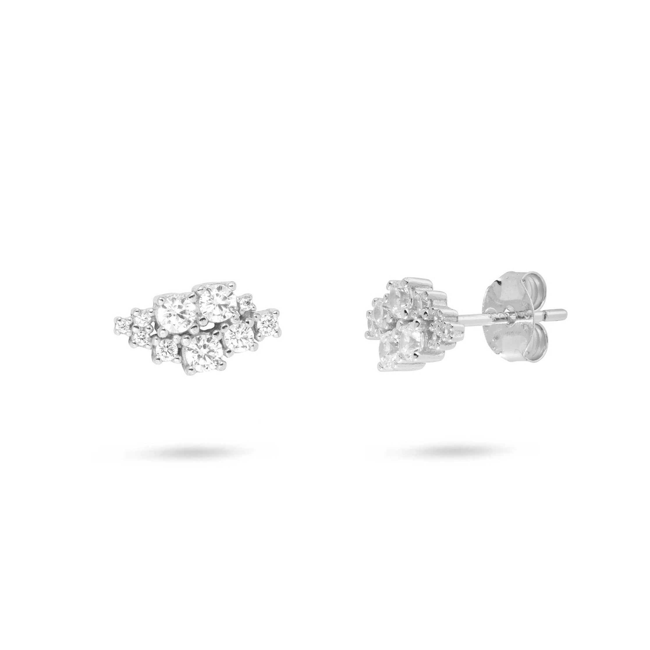 Crystal Cluster Stud Earrings