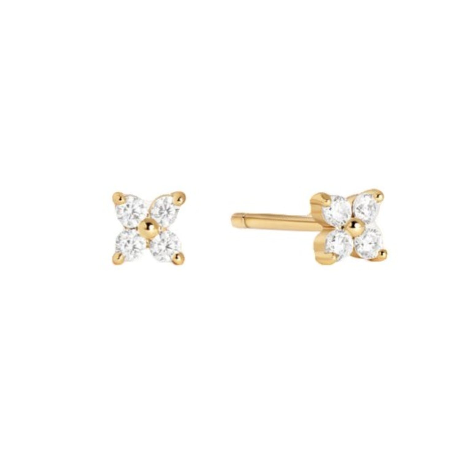 Crystal Flower Studs