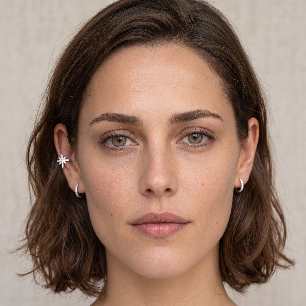 Crystal Huggie Hoop Earrings