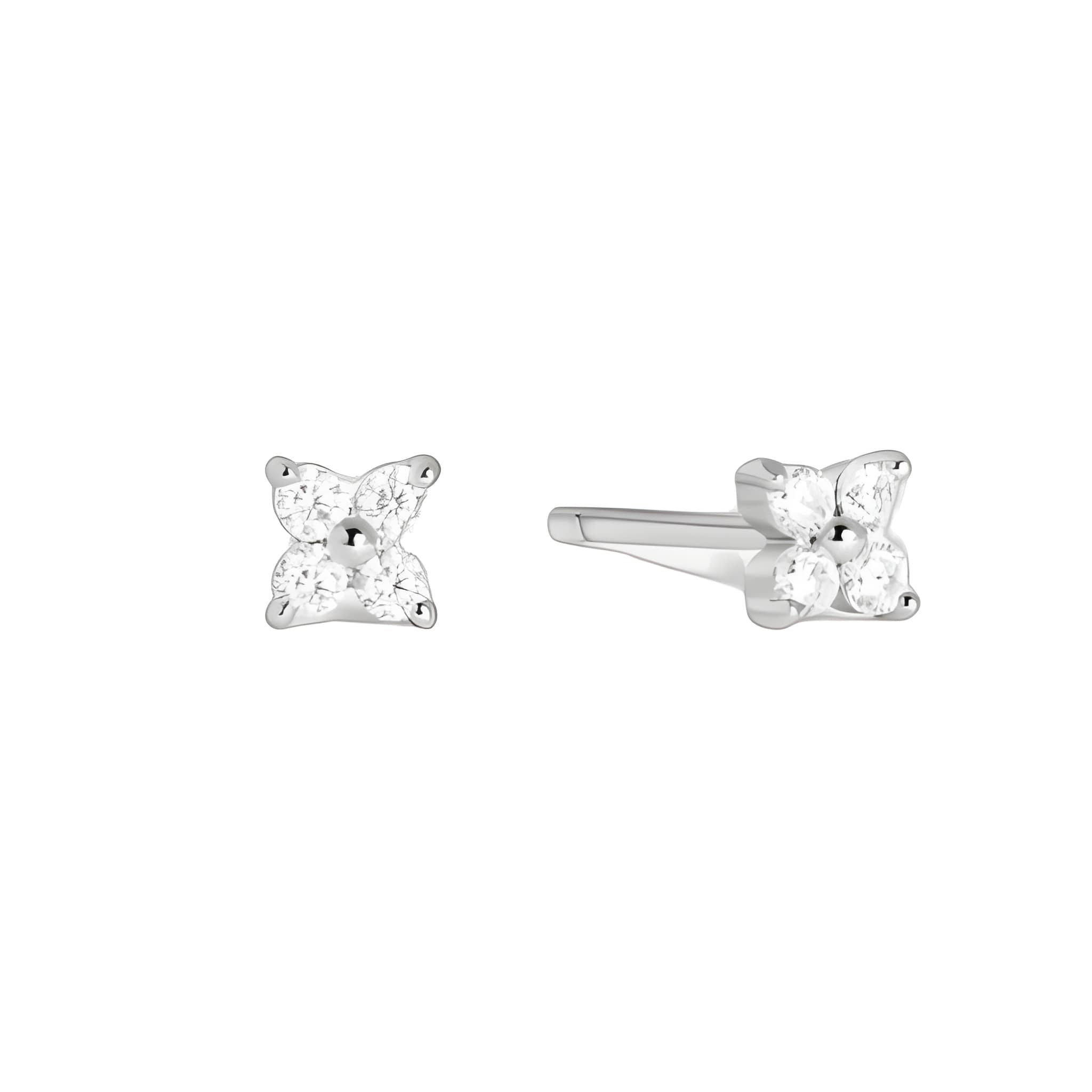 Crystal Flower Studs