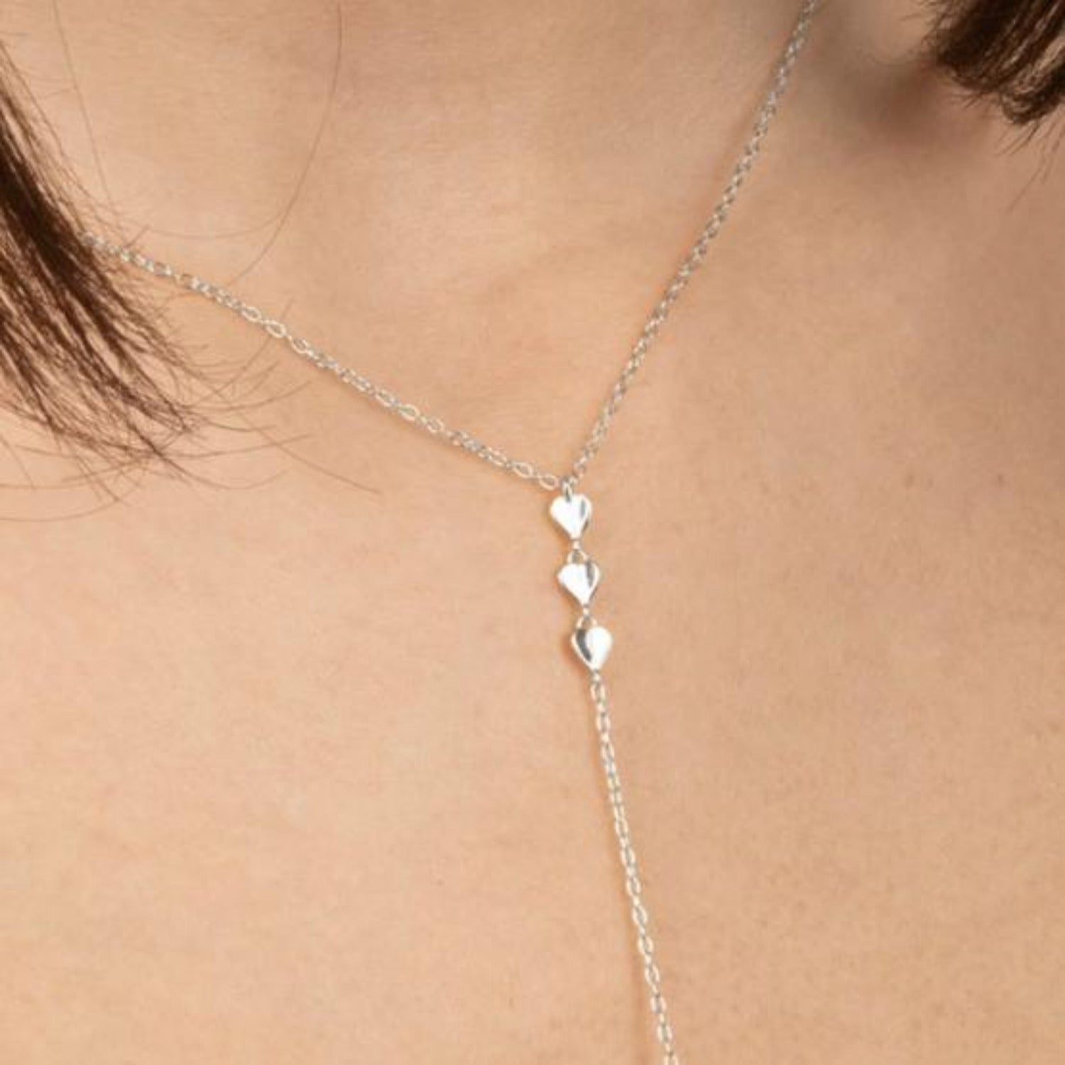 Little Hearts Lariat Necklace