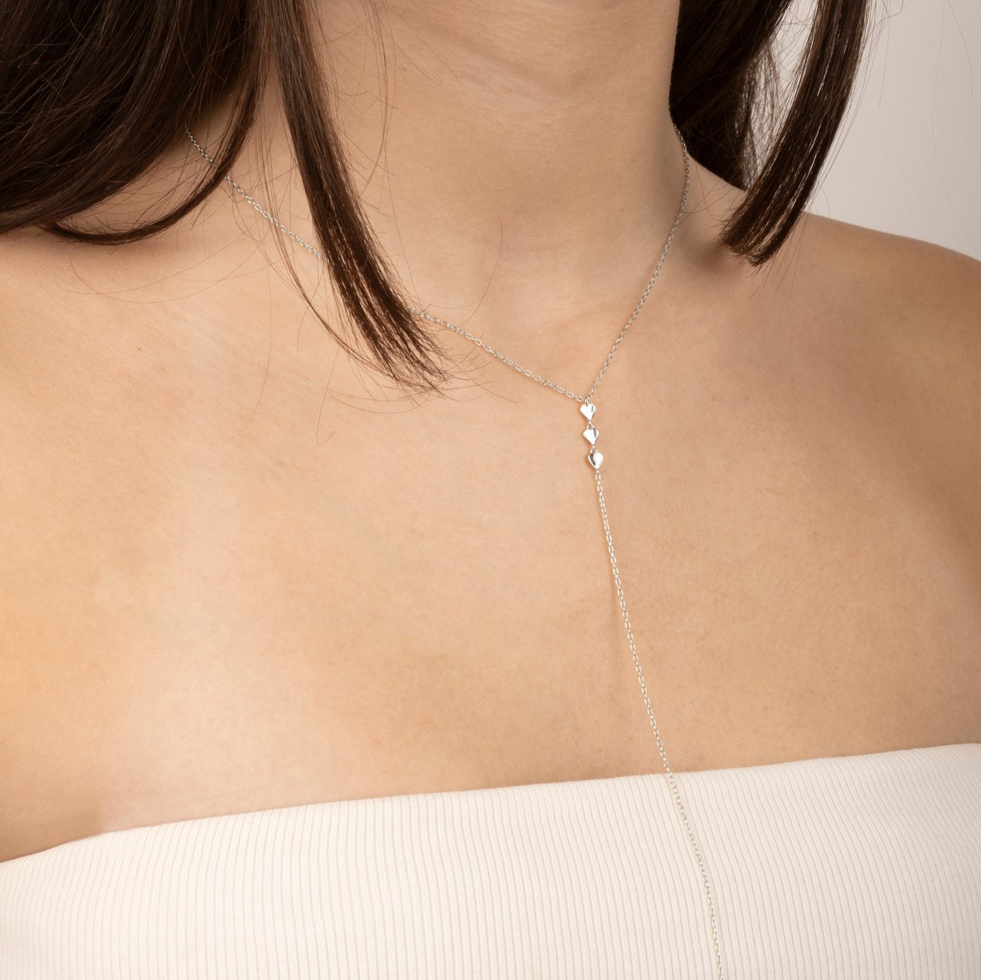 Little Hearts Lariat Necklace