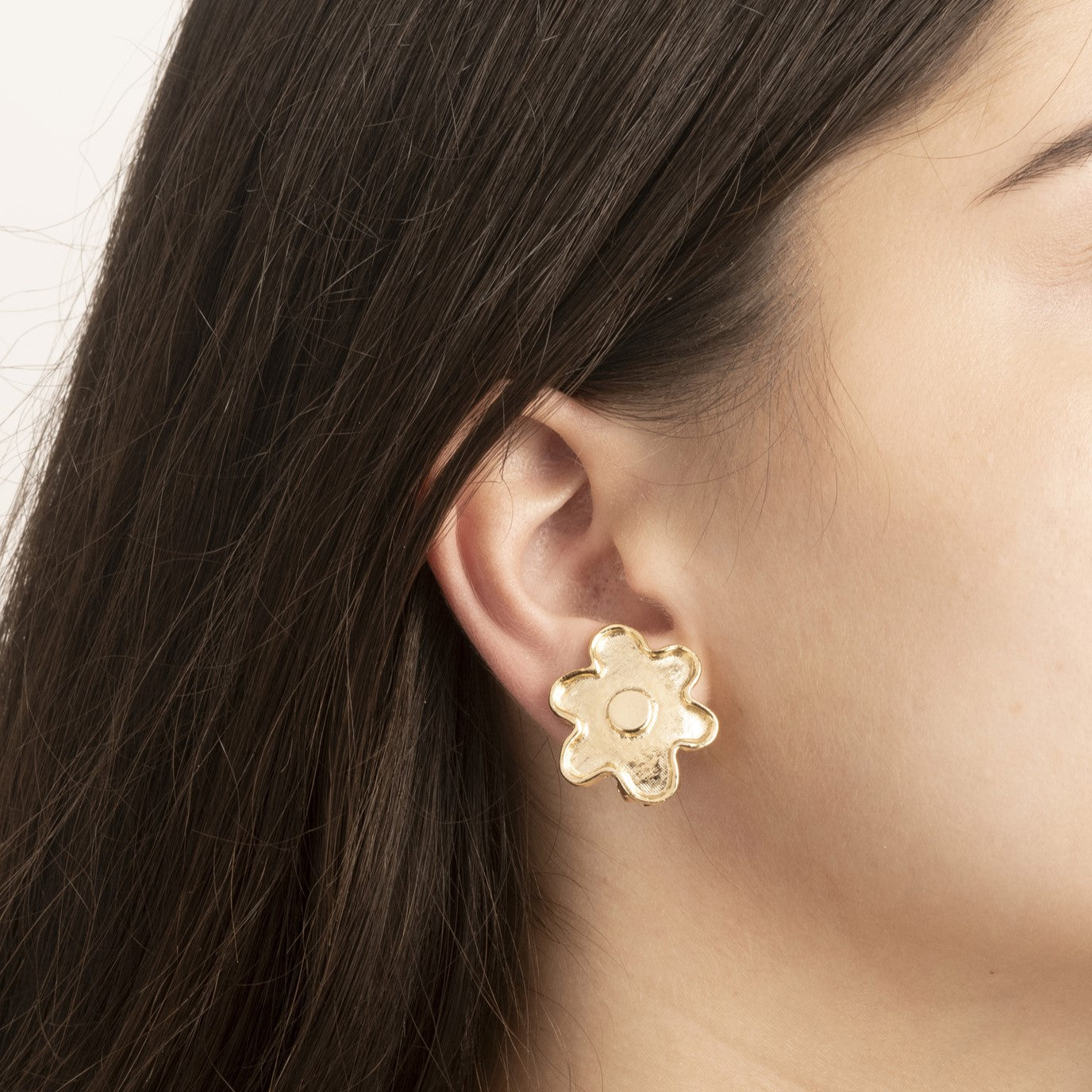 Vintage Flower Clip-On Earrings