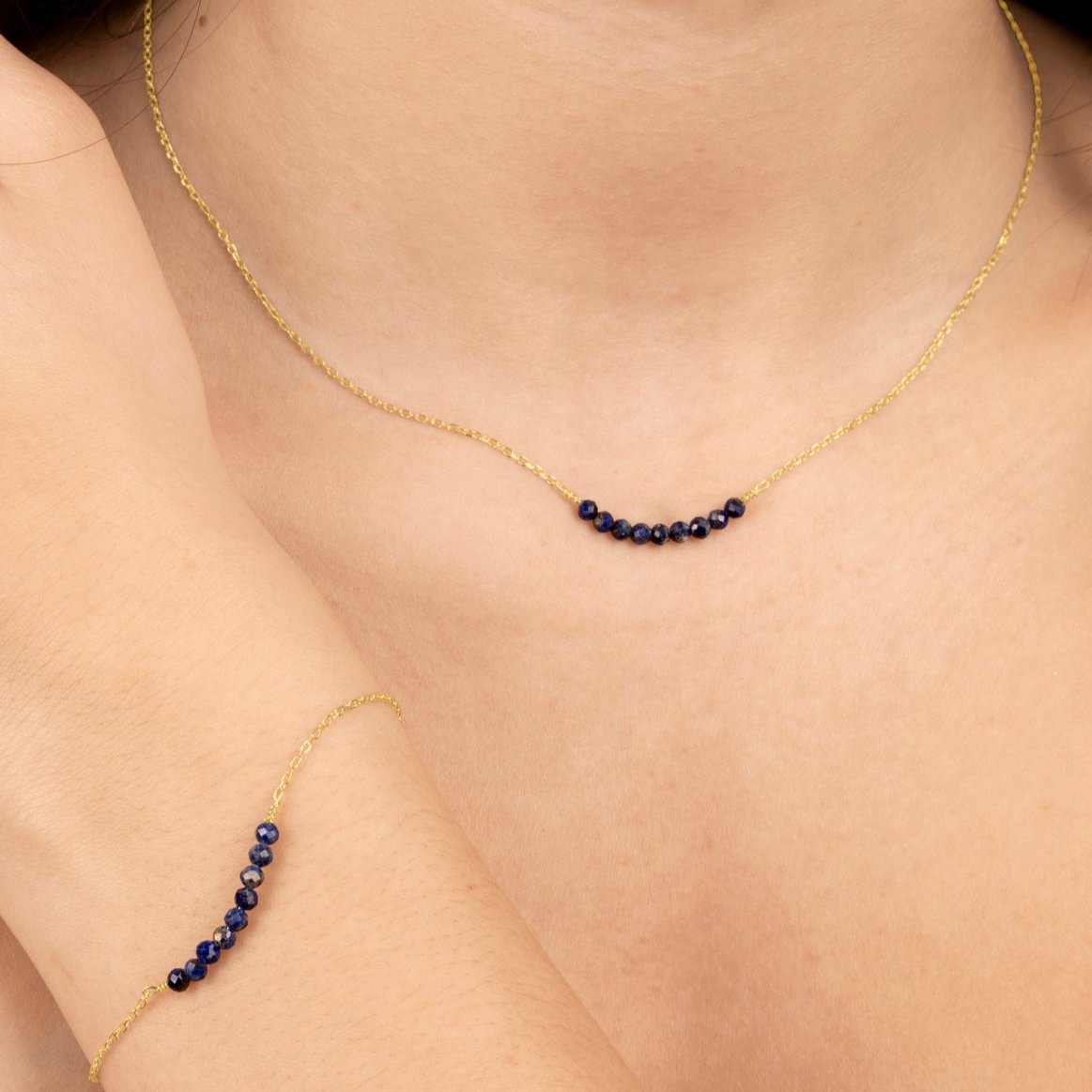 Blue Lapis Beads Necklace