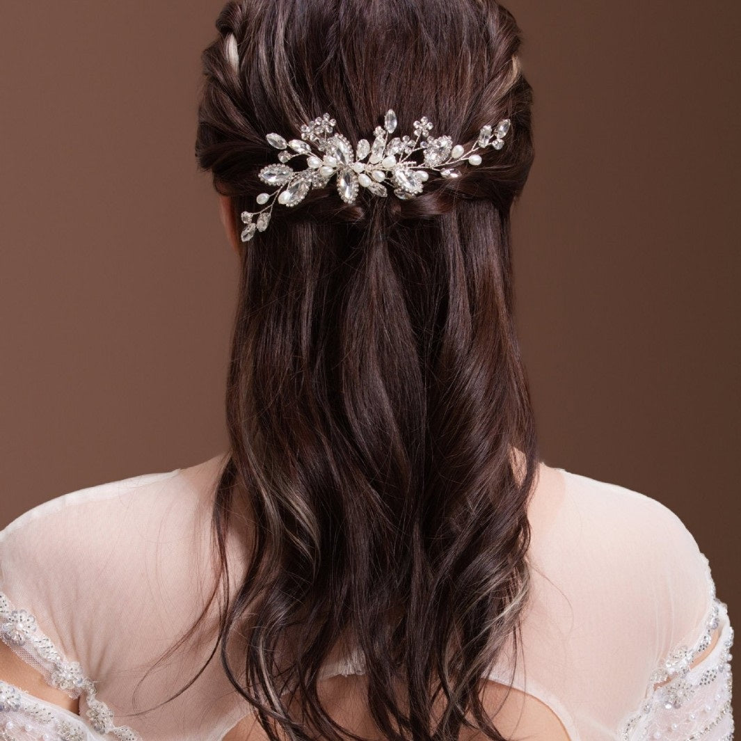 Marquise Crystal & Pearl Hair Comb