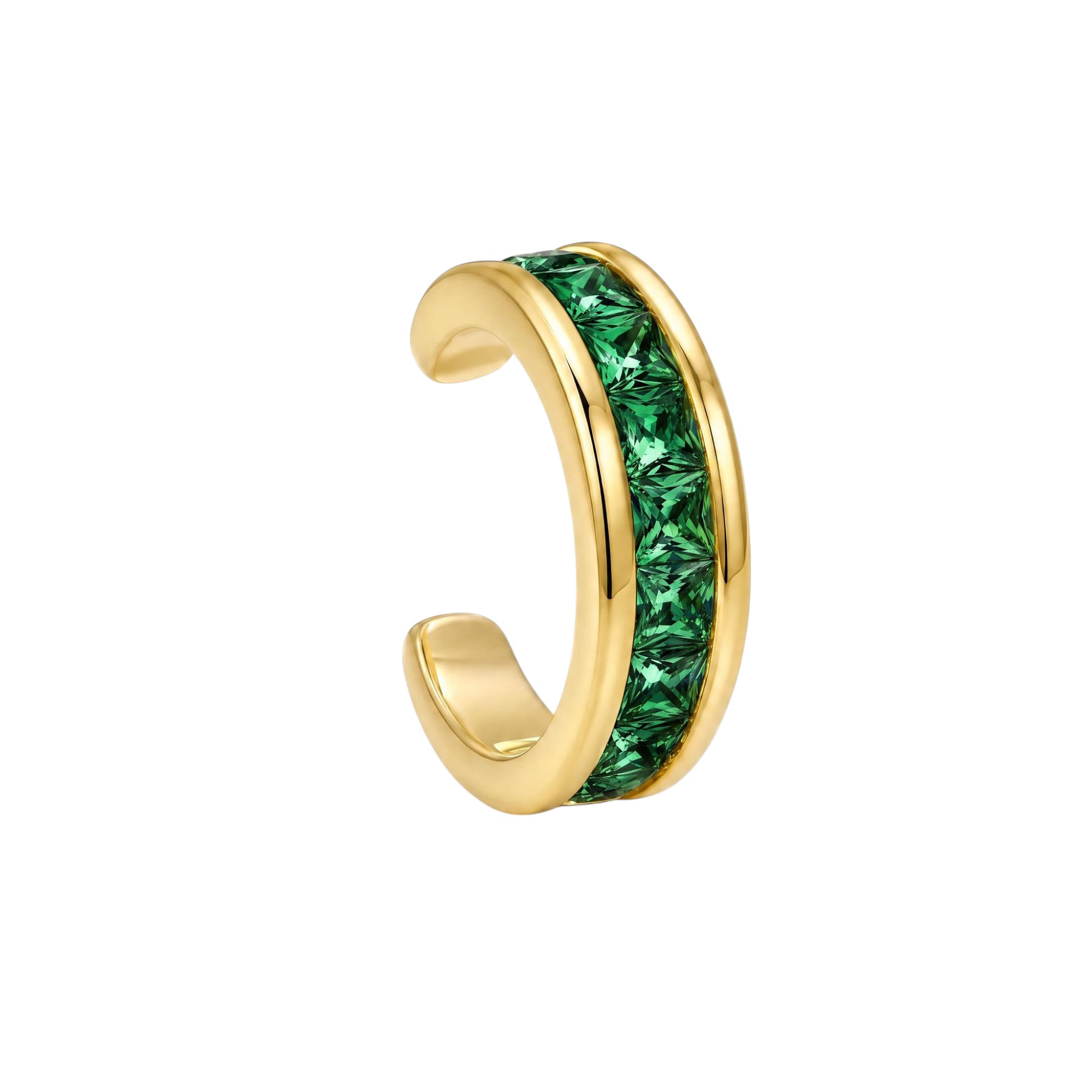 Emerald Baguette Ear Cuff