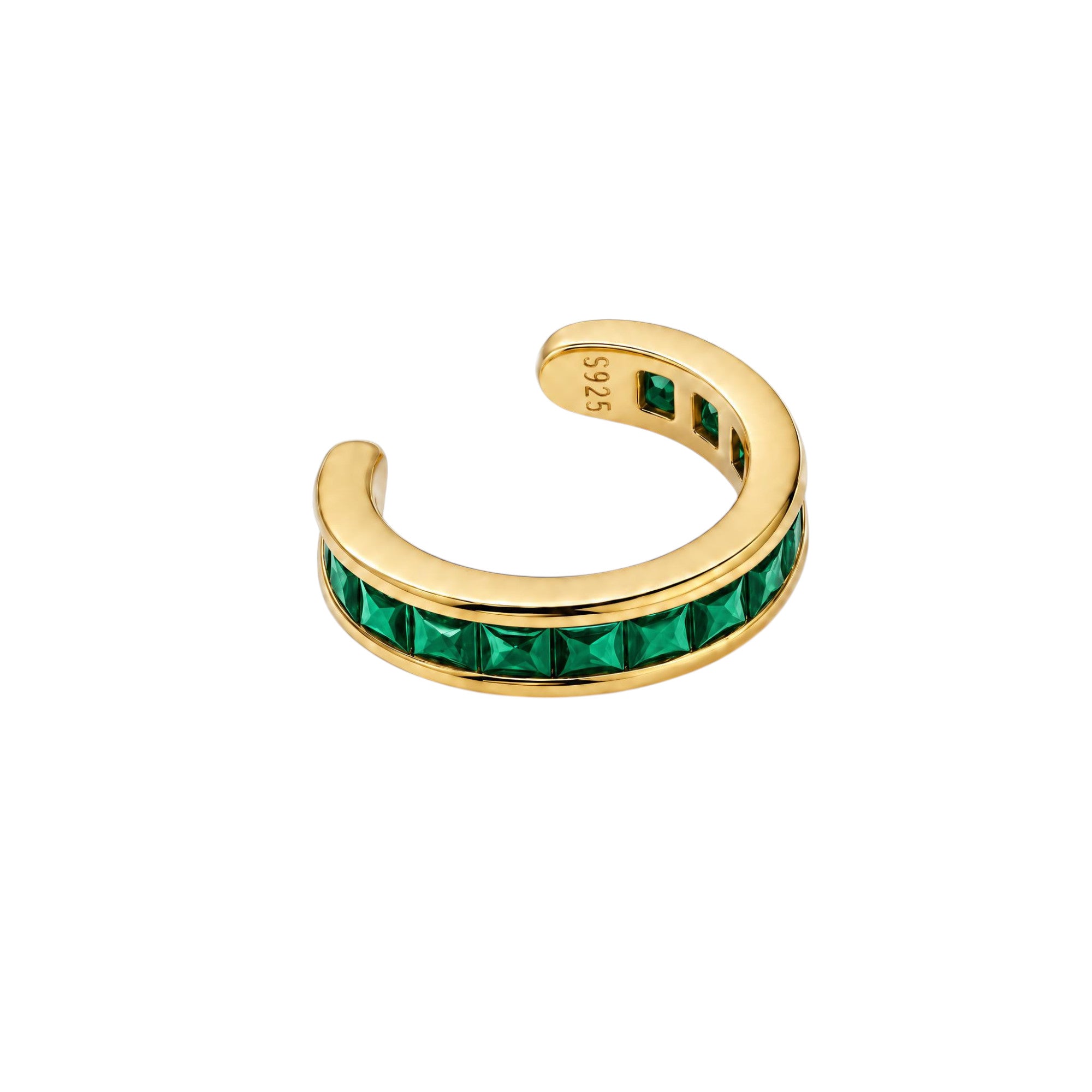 Emerald Baguette Ear Cuff