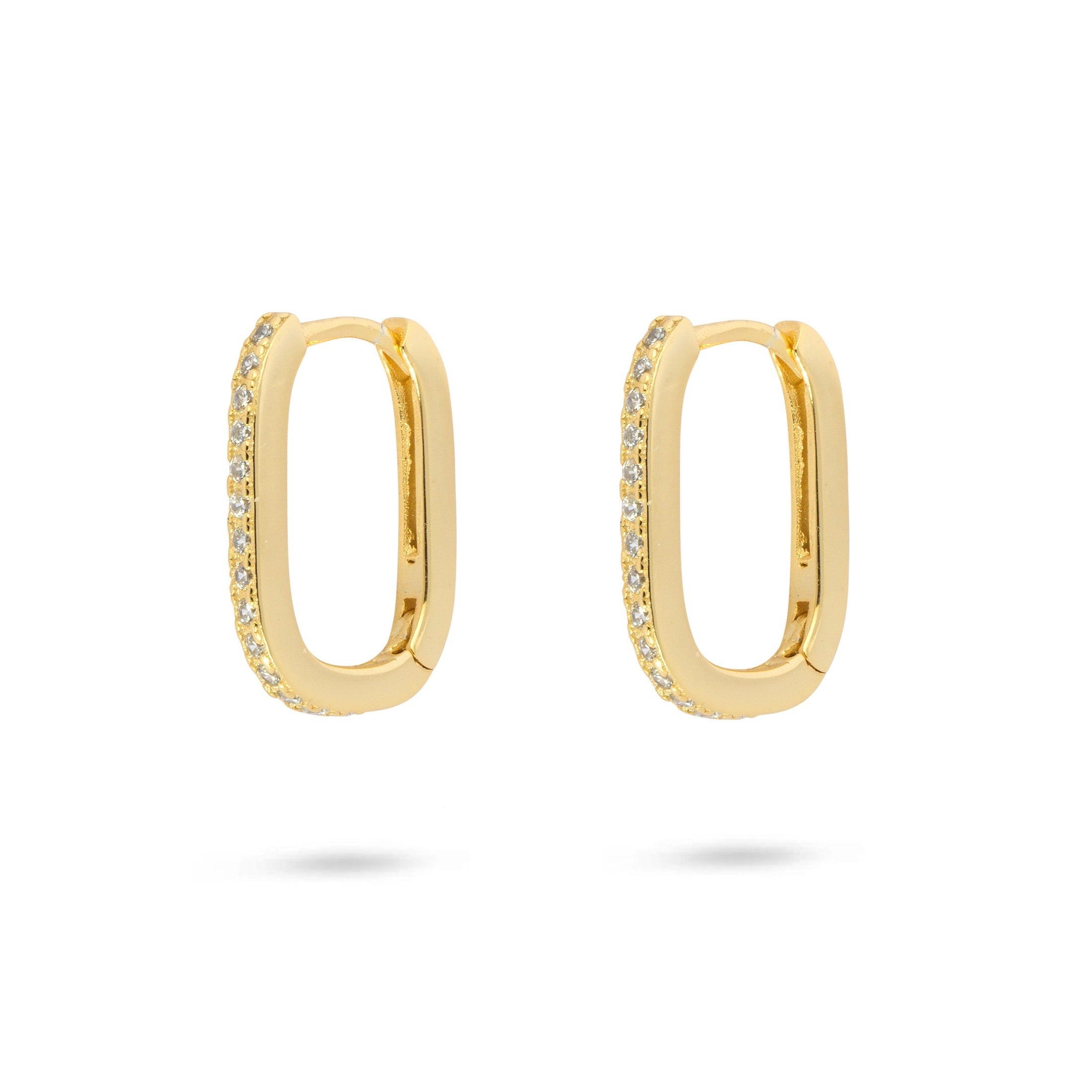 Everyday Crystal U Hoop Earrings