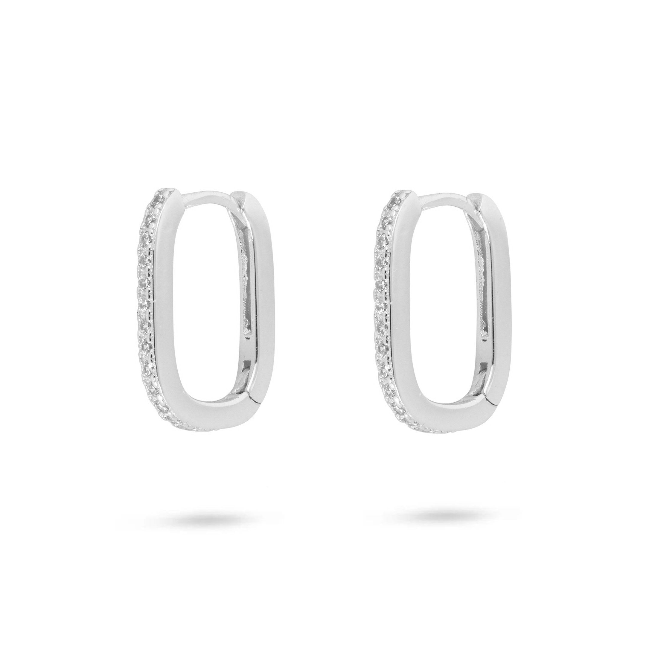 Everyday Crystal U Hoop Earrings