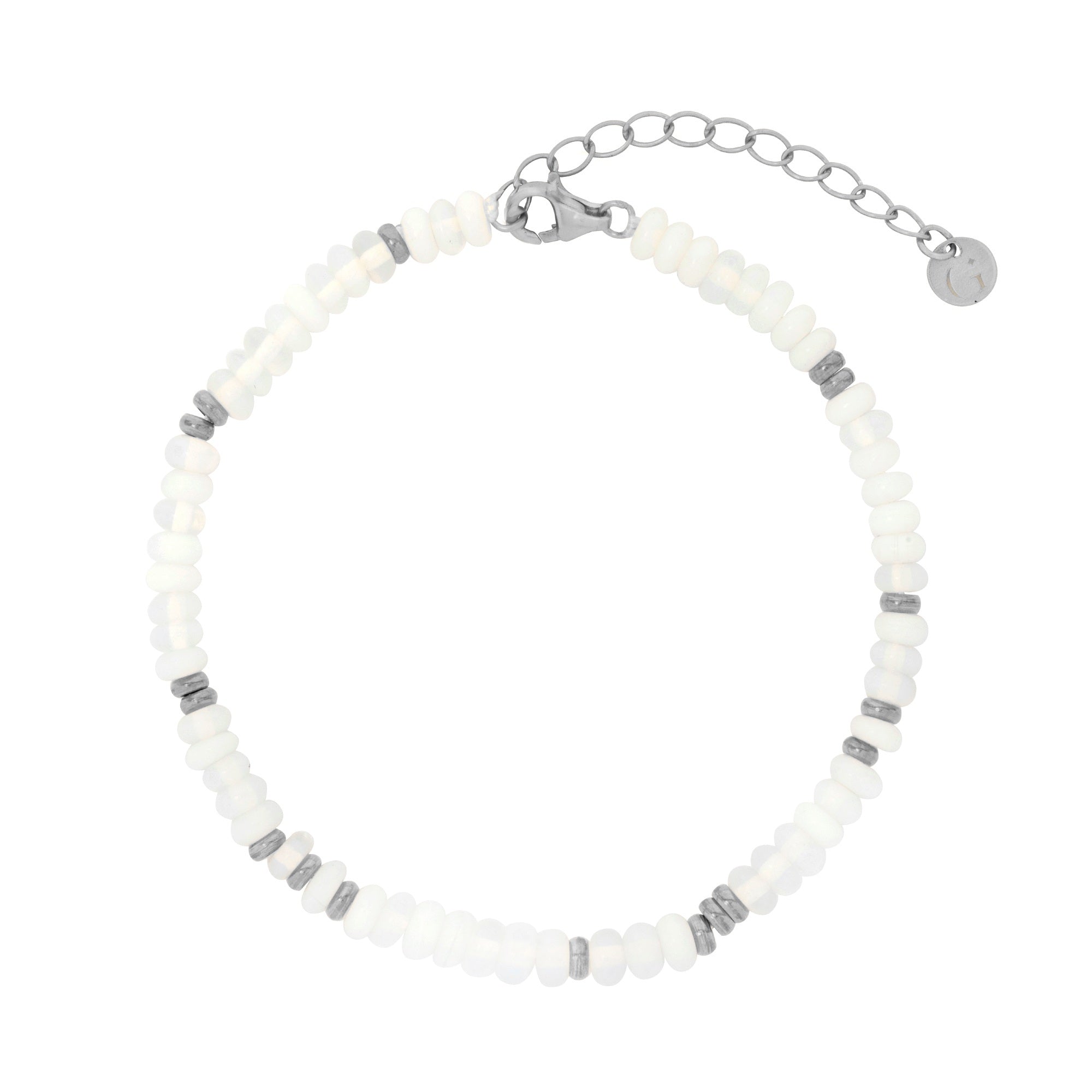 Moonstone Spacer Beaded Bracelet
