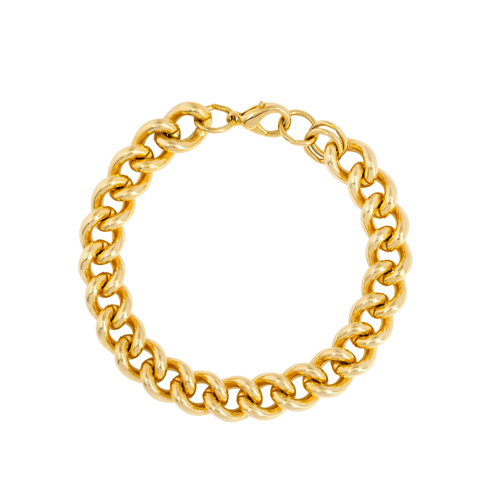 Vintage Heavy Gold Chain Bracelet