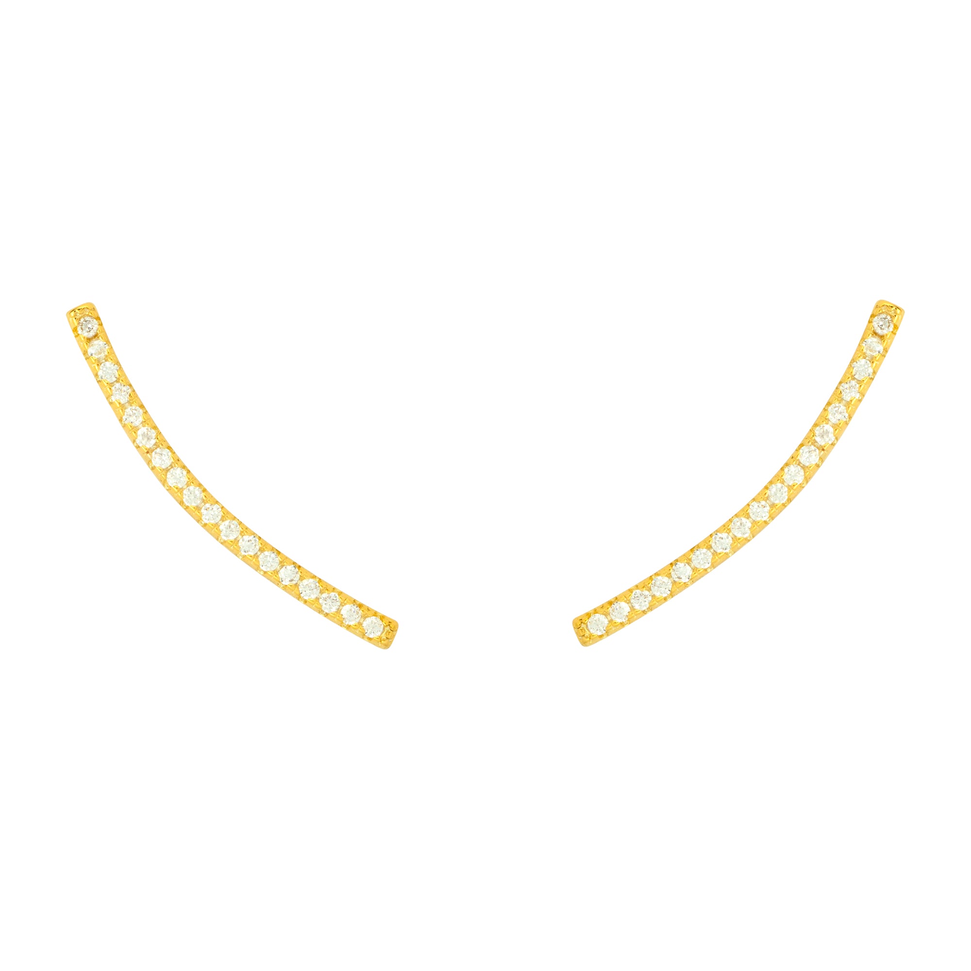 Crystal Bar Ear Climber Earrings