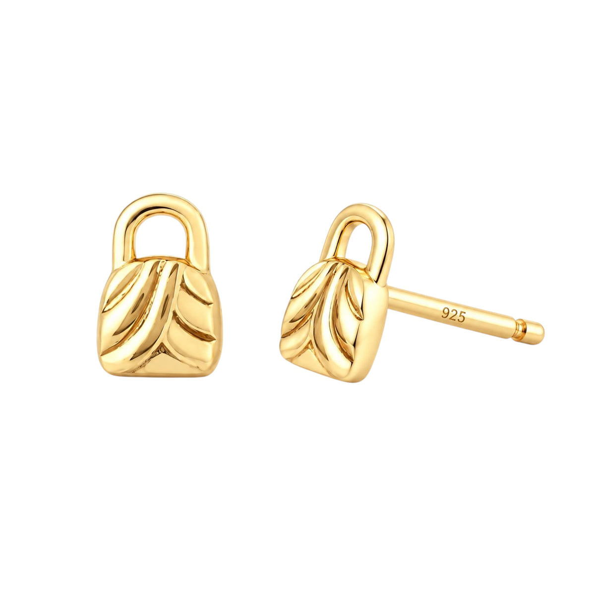 Mini Padlock Stud Earrings