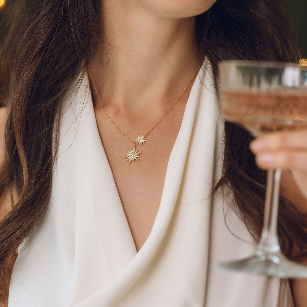 Celestial Double Star Necklace
