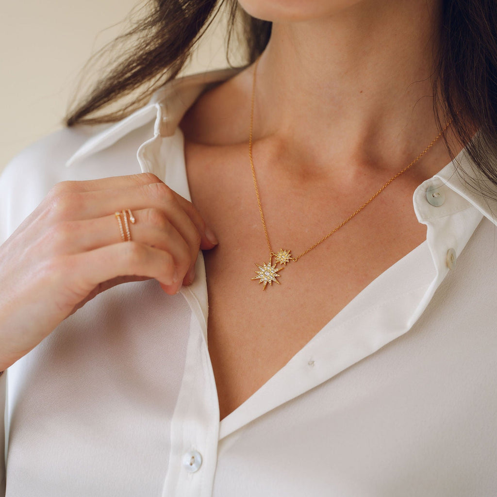Celestial Double Star Necklace