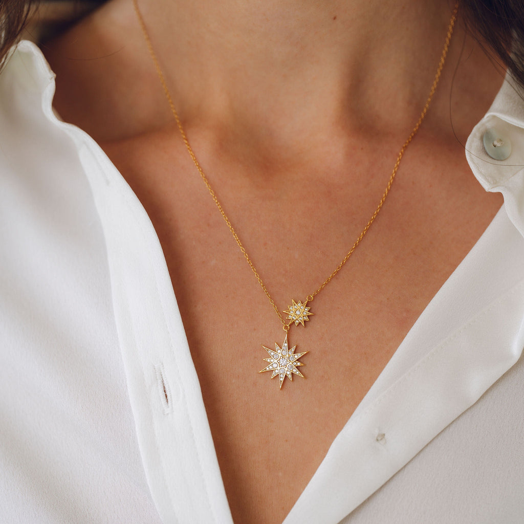 Celestial Double Star Necklace