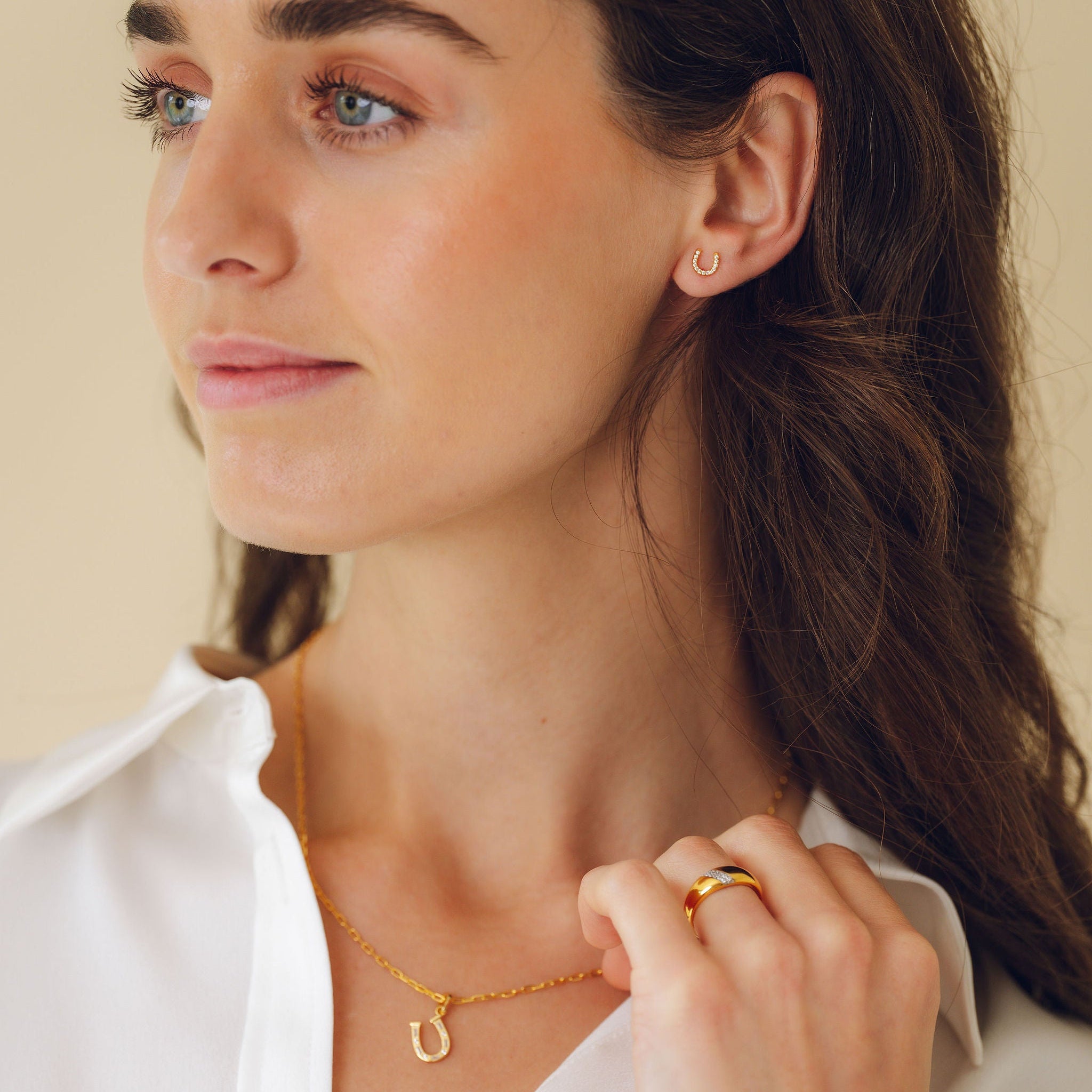 Horseshoe Stud Earrings