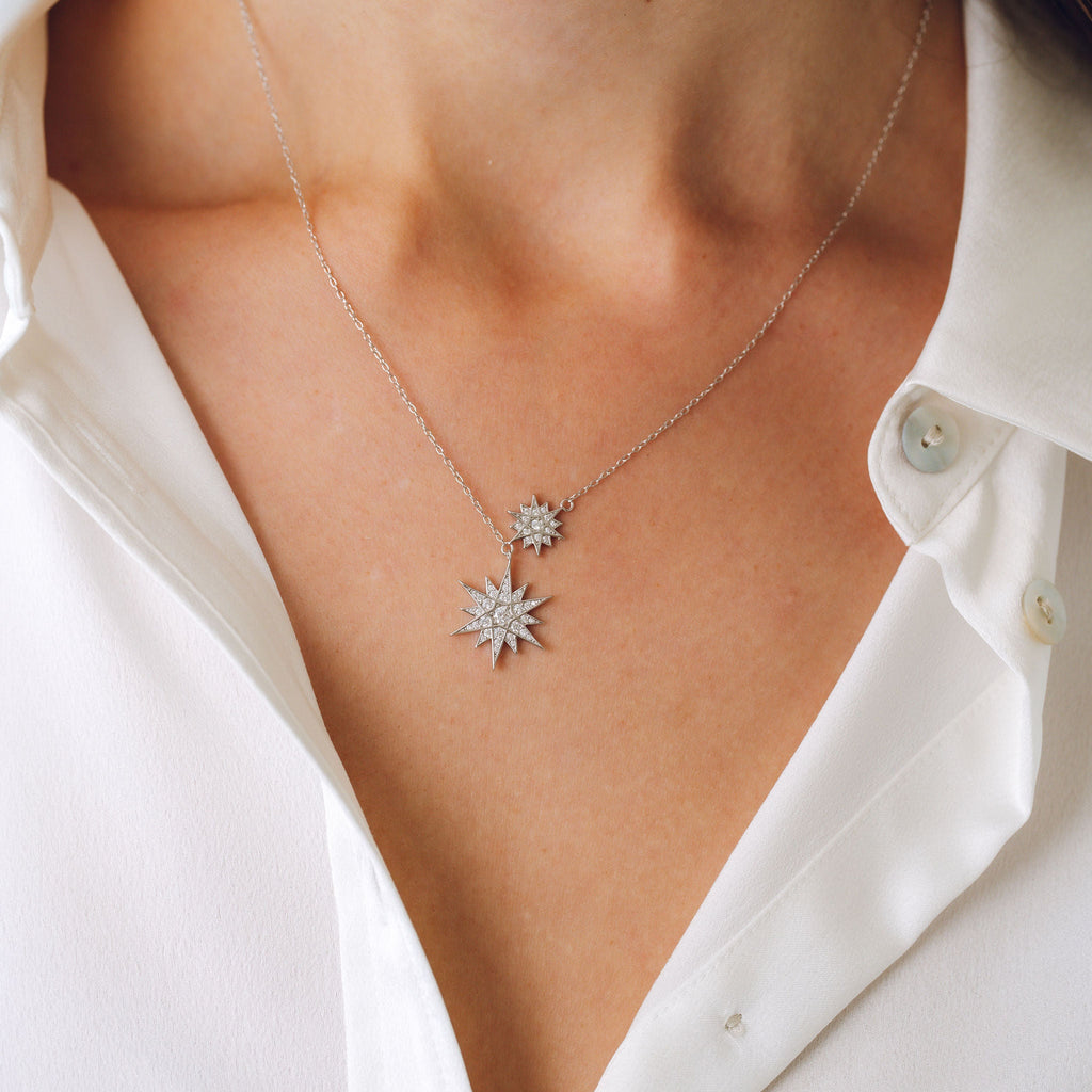 Celestial Double Star Necklace