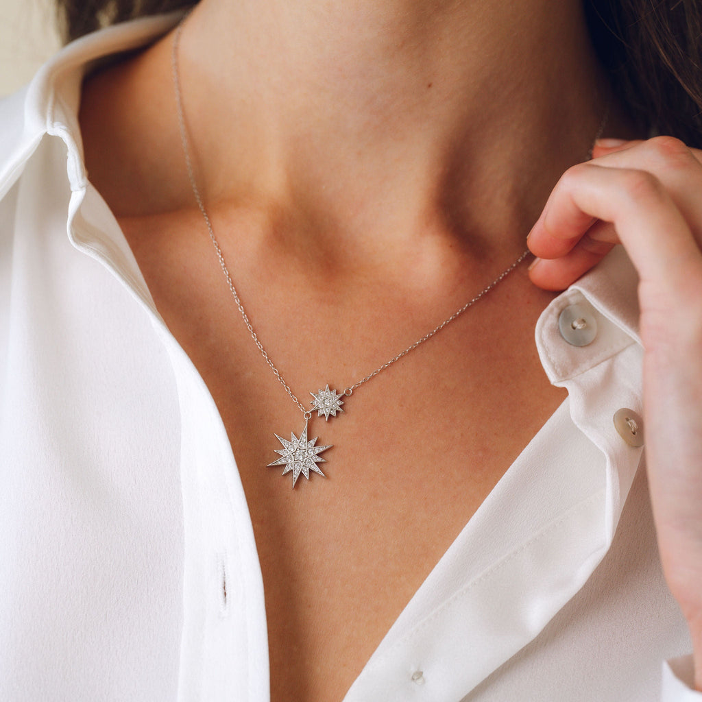 Celestial Double Star Necklace