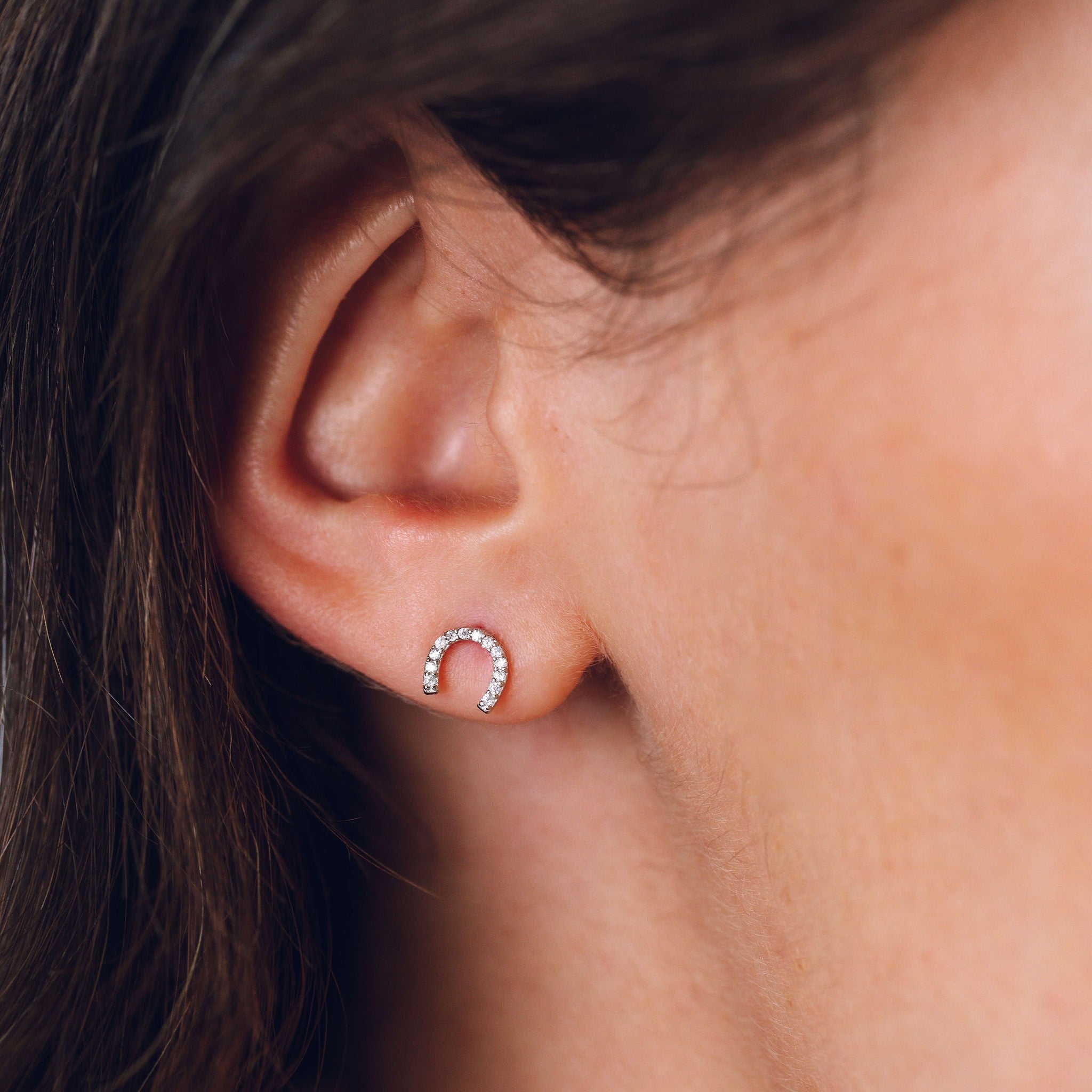 Horseshoe Stud Earrings