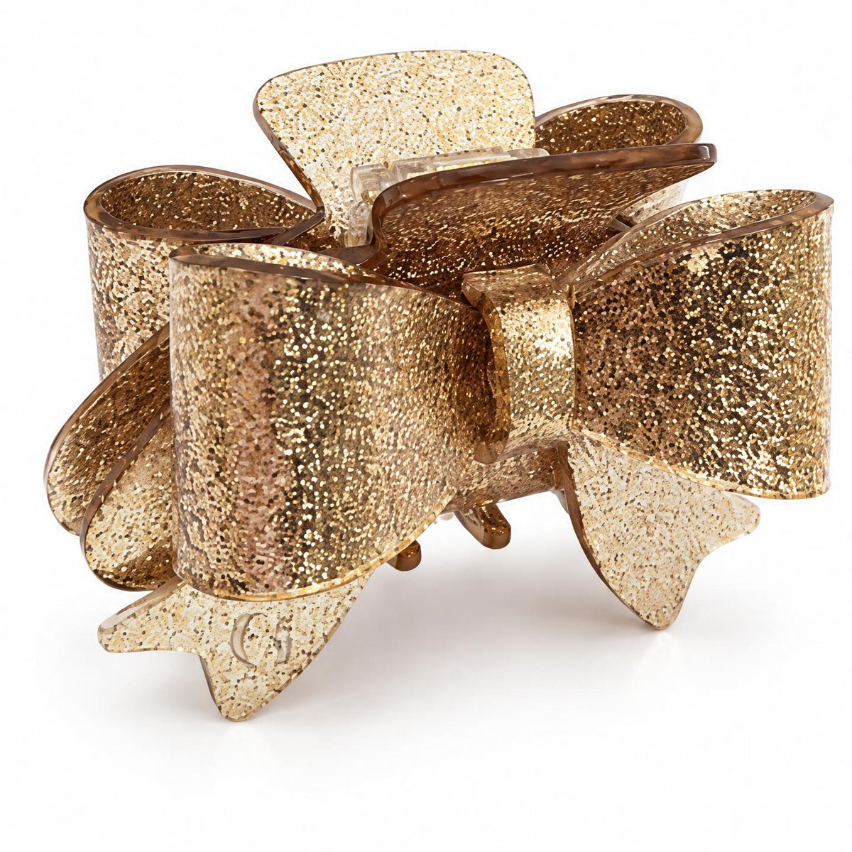 Gold Bow Claw Clip