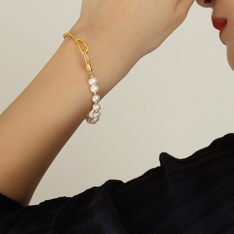 Asymmetric Pearl Boho Bracelet