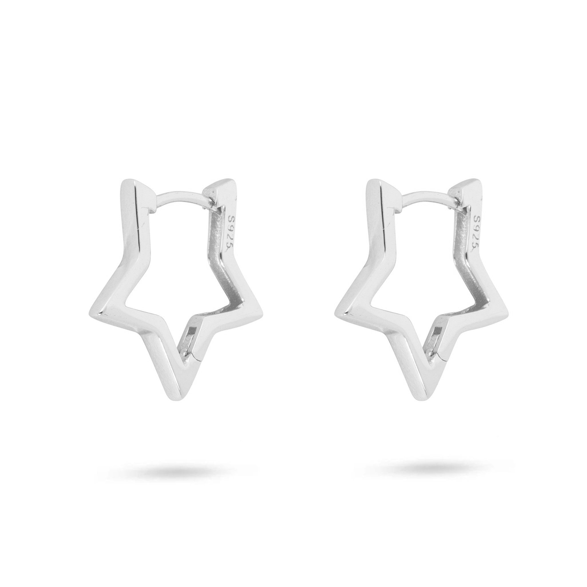 Hollow Star Hoops