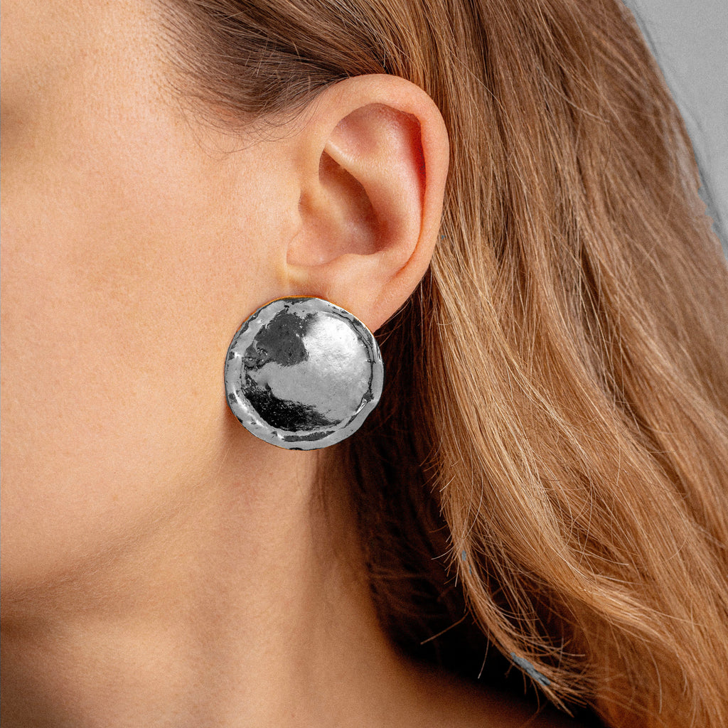 Vintage Disc Clip-On Earrings