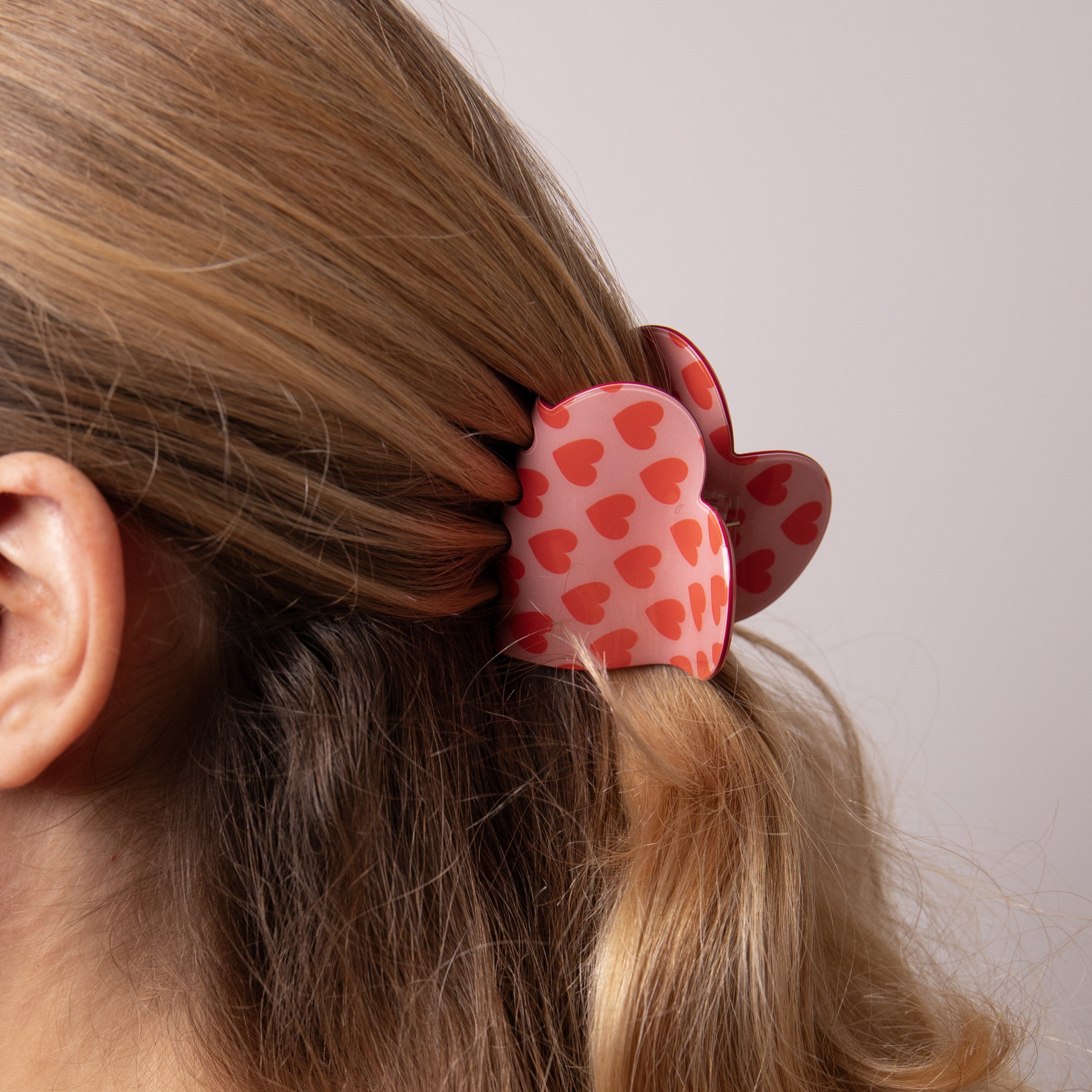 Loveheart Pink Claw Clip