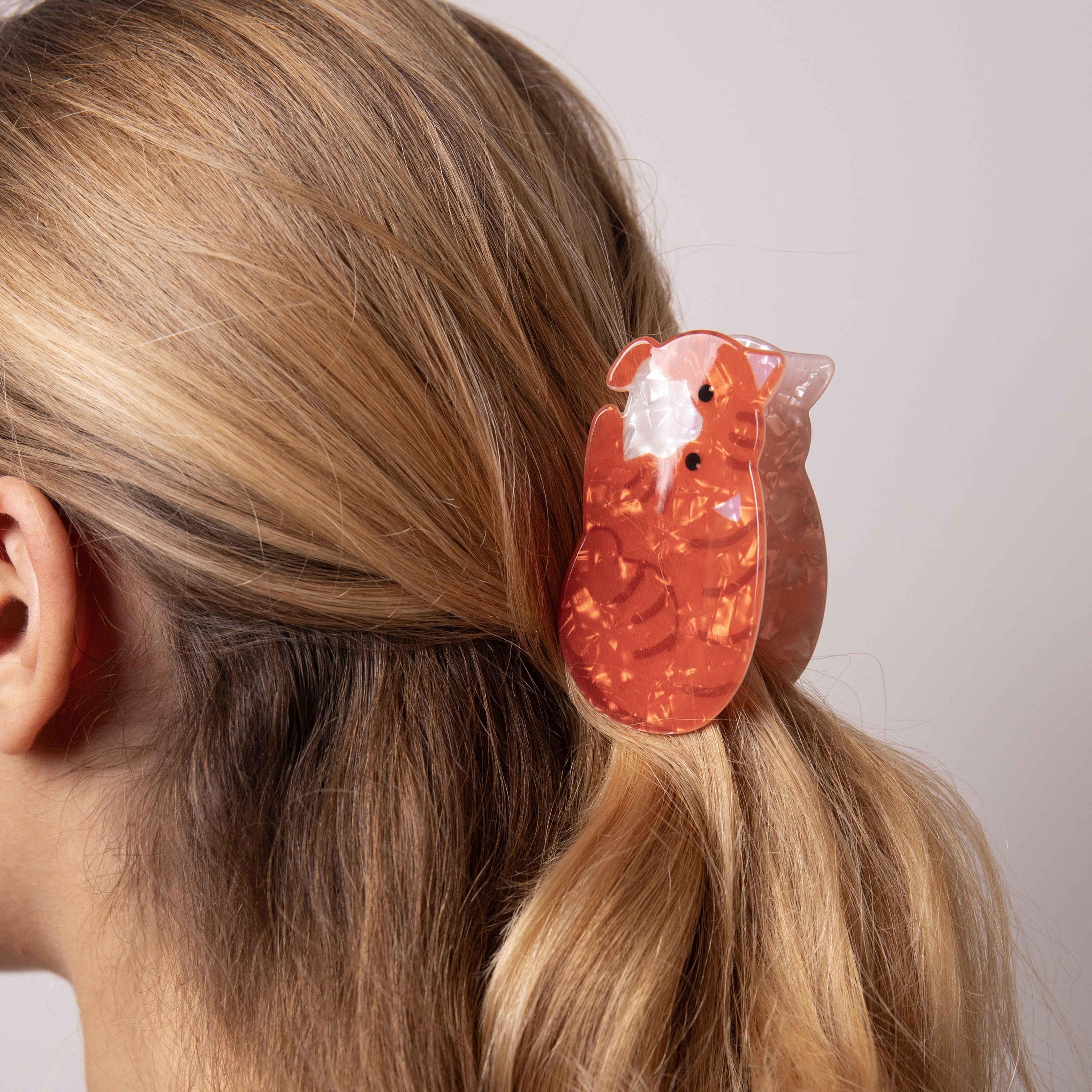 Ginger Cat Claw Clip