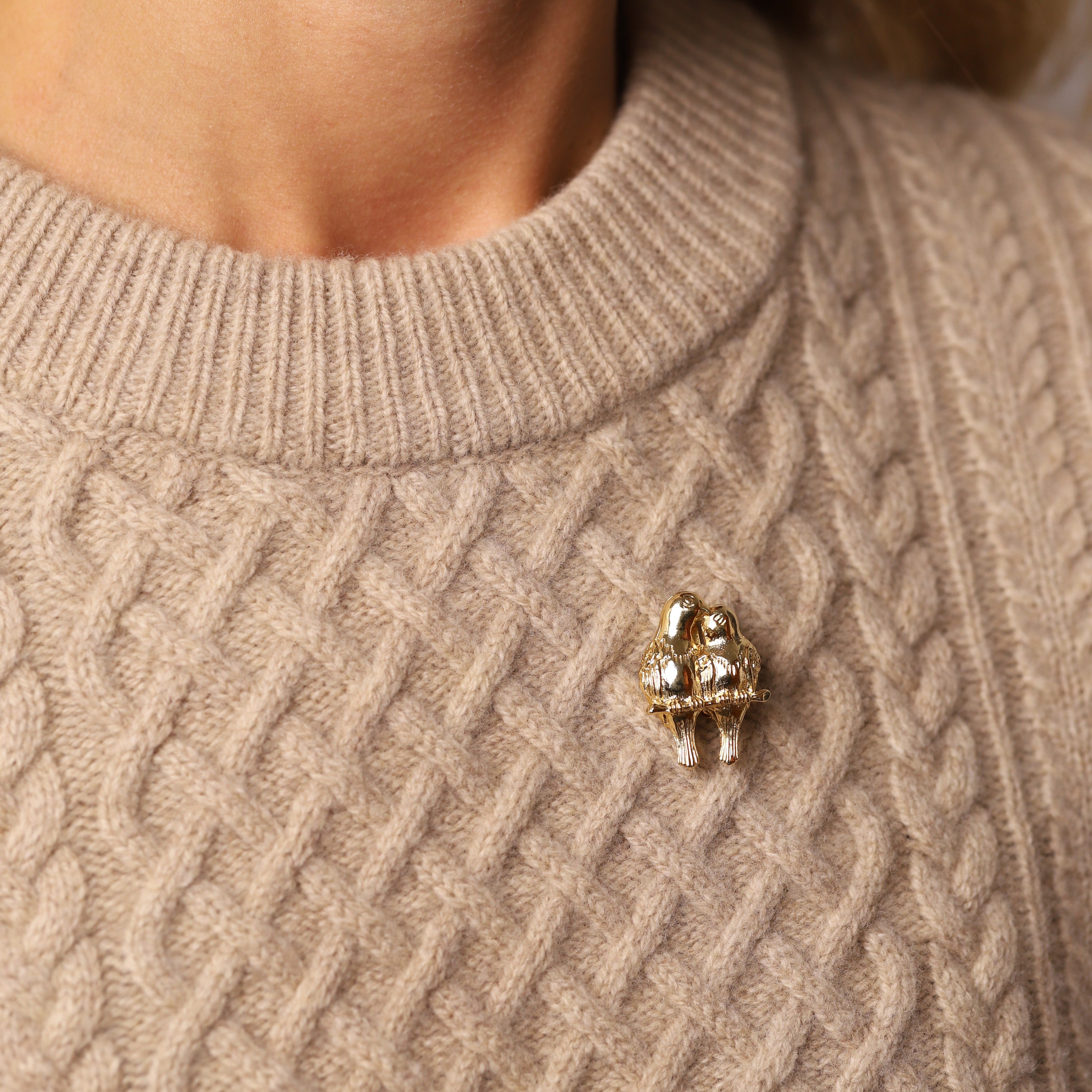 Vintage Lovebird Brooch