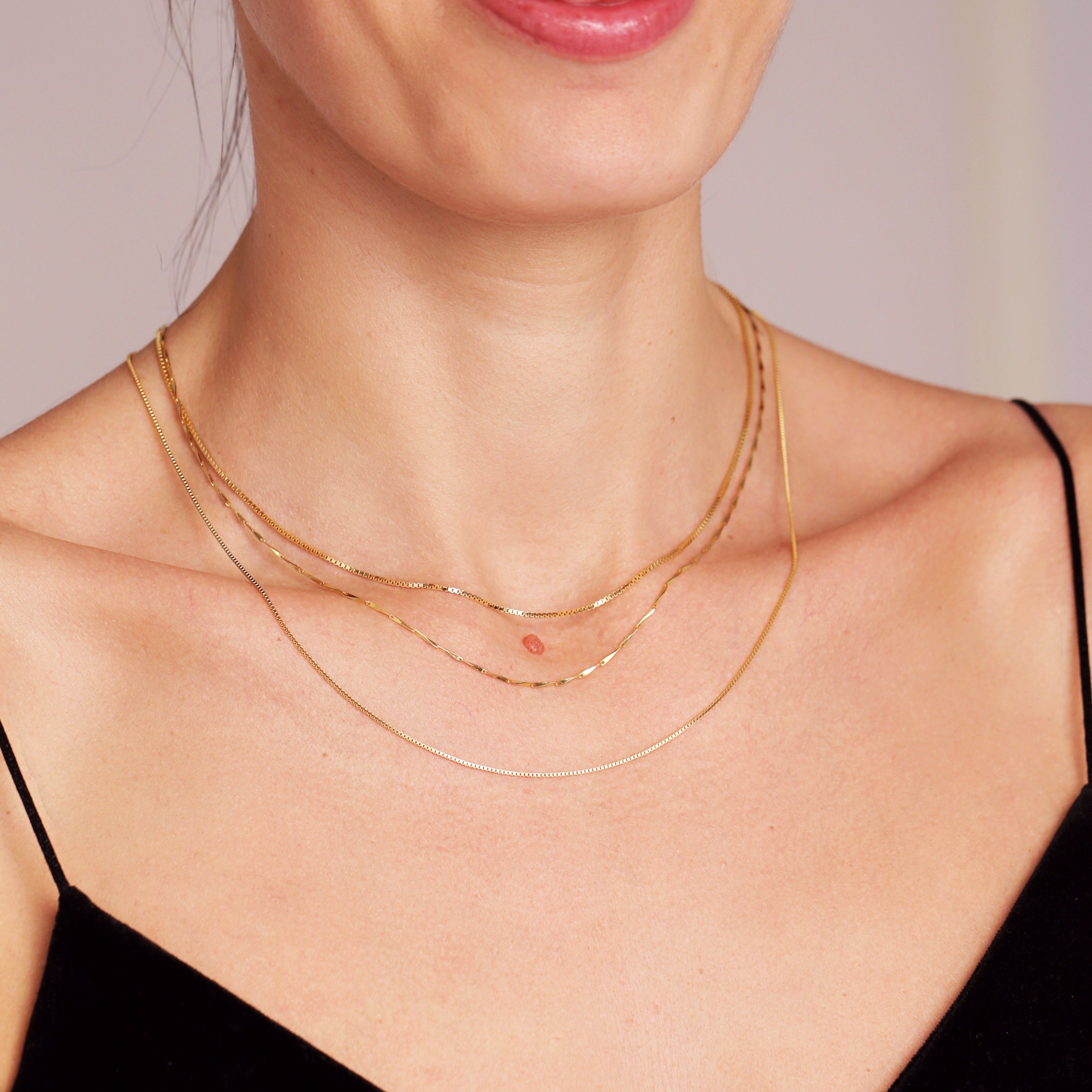 Mini Box Chain Necklace
