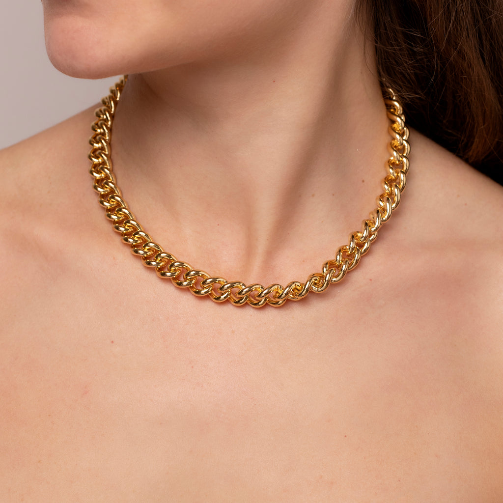 Vintage Heavy Gold Chain Necklace