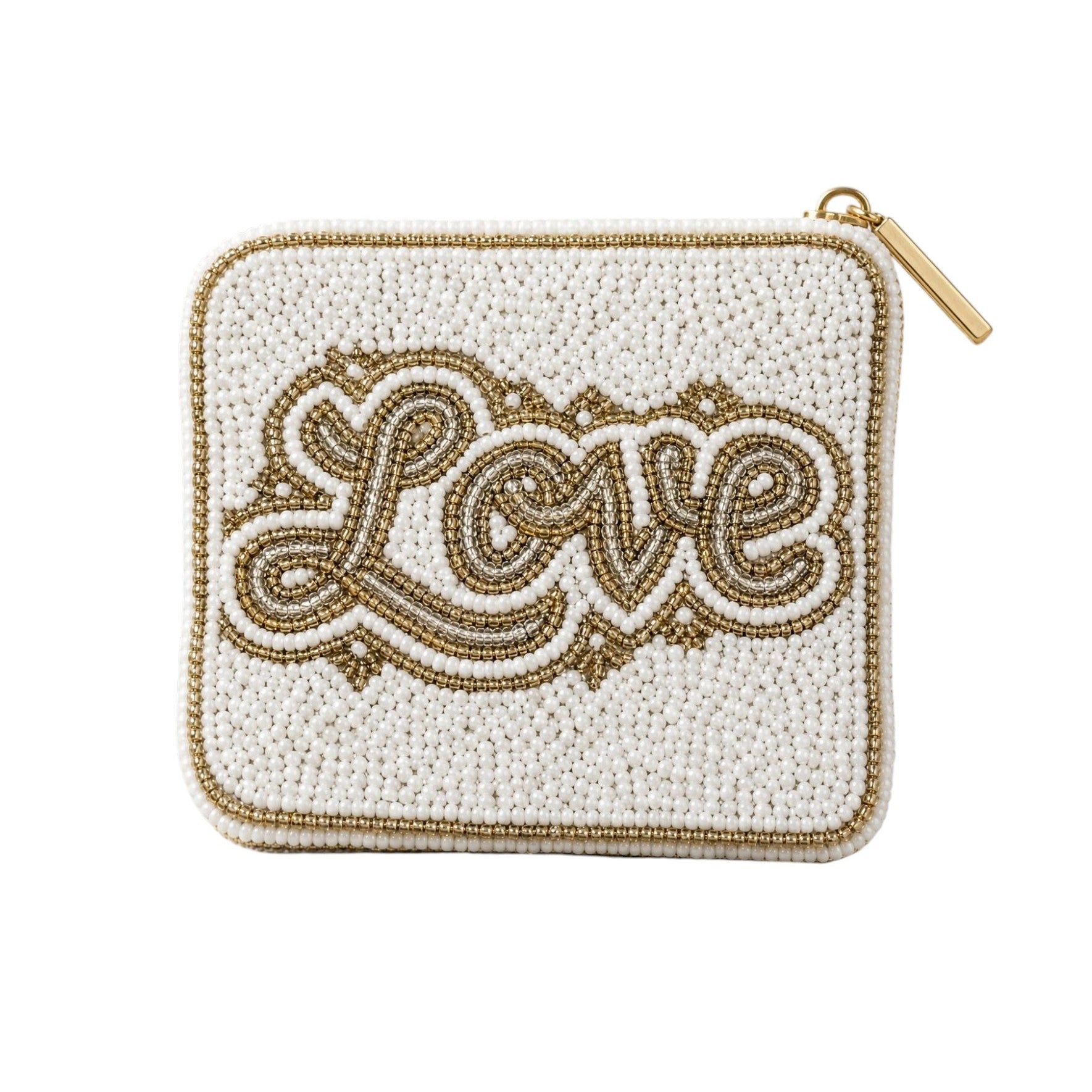 Love Beaded Coin Purse