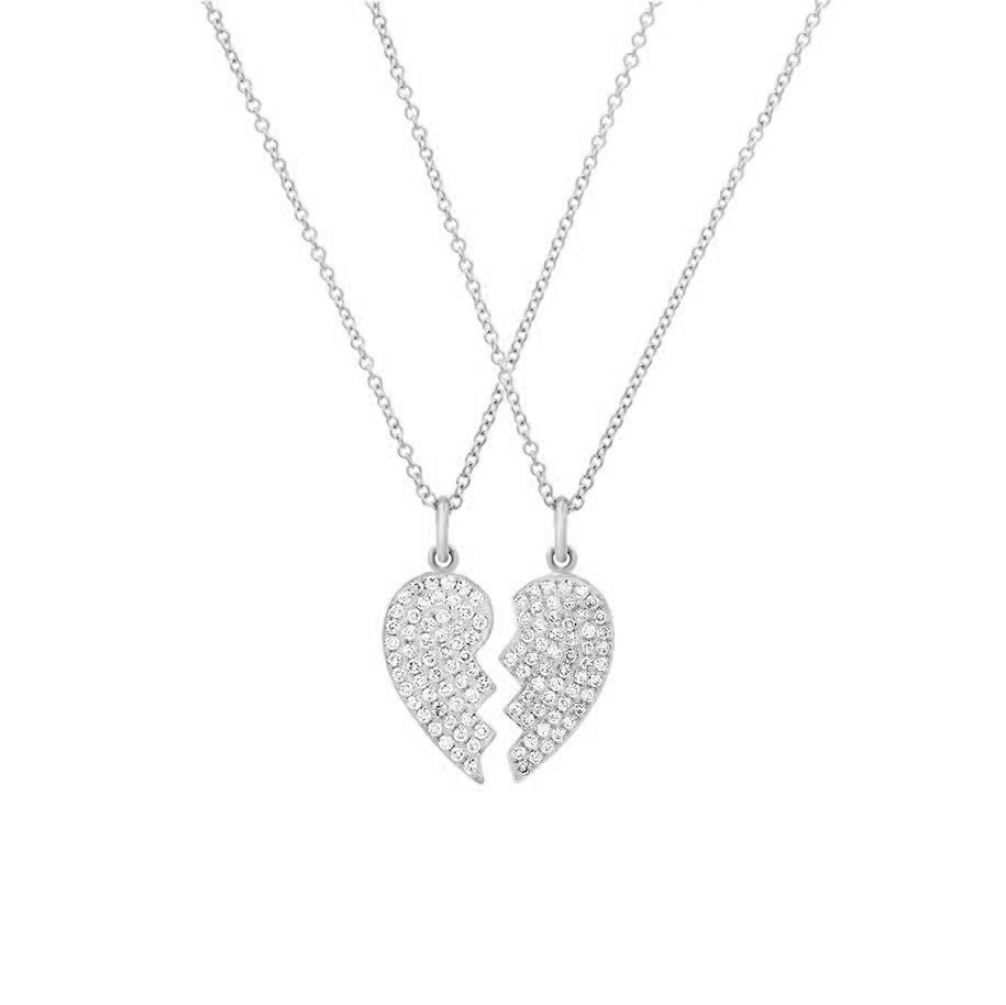 Best Friends Heart Necklace Set