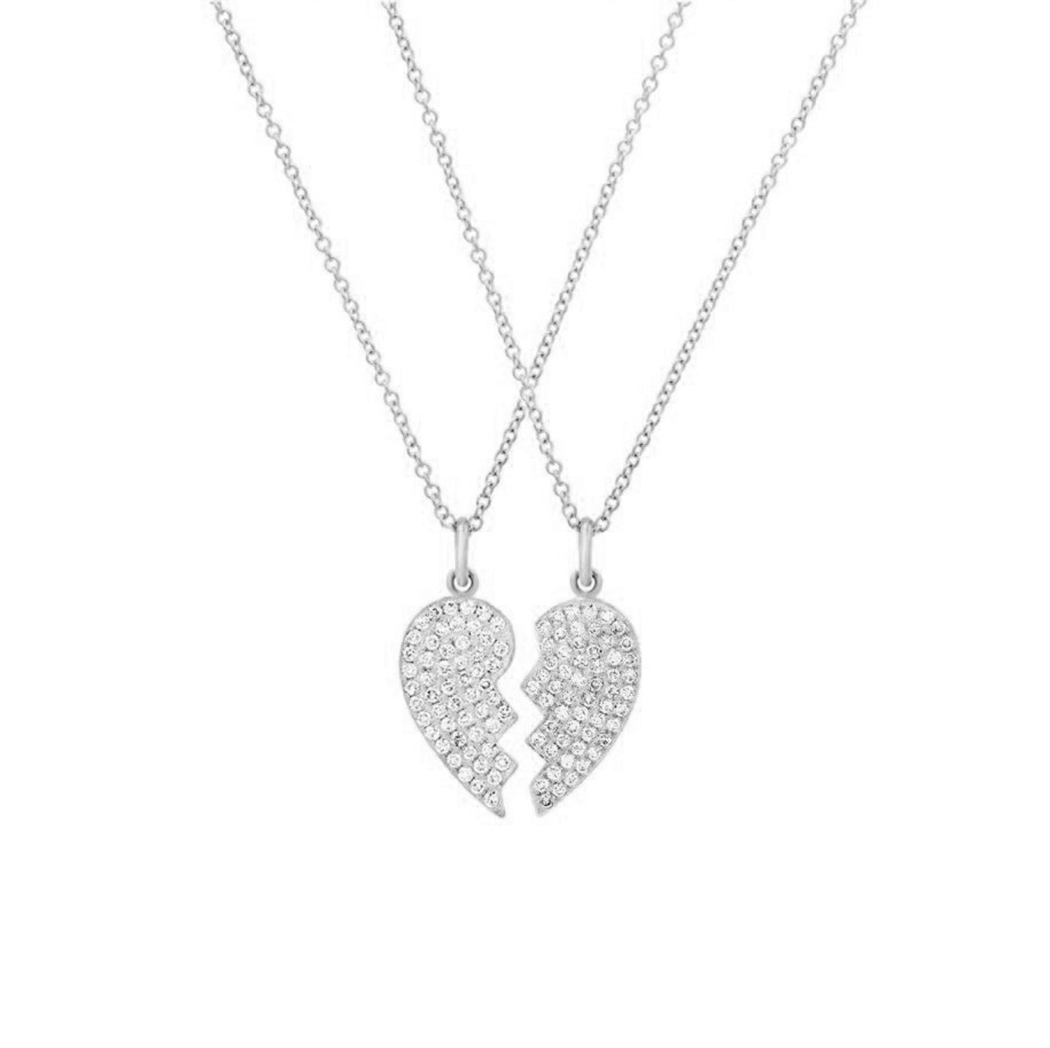Best Friends Heart Necklace Set