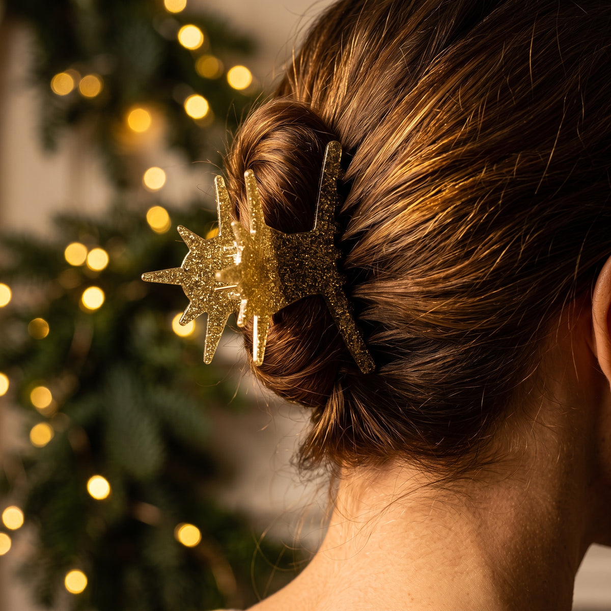 Gold Liberty Star Claw Clip
