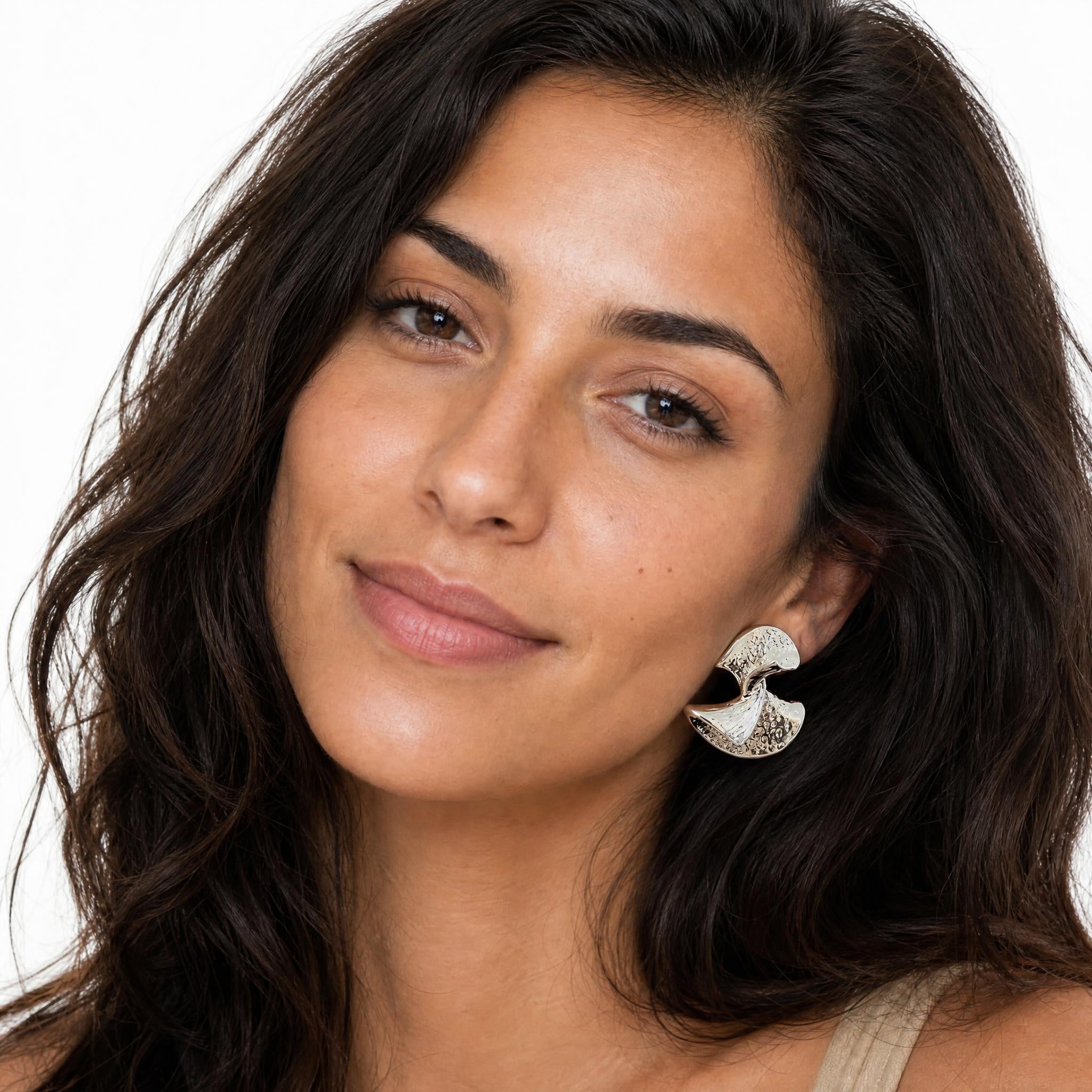 Lotus Clip On Earrings